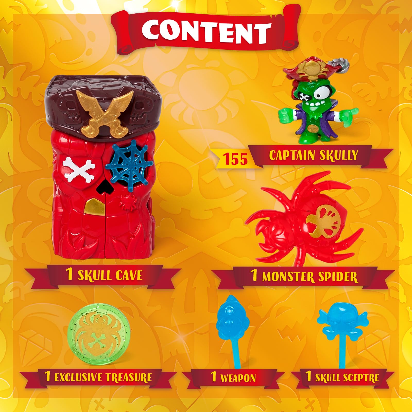 PIRATIX ADVENTURE WORLD Secret Skull Cave Playset | Includes Captain Skully Figure & Treasure 4