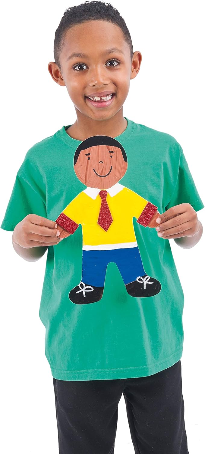 Baker Ross EK526 Large Person Card Shapes - Pack of 12 for Kids Arts and Crafts, 30cm White Cut-Outs 4