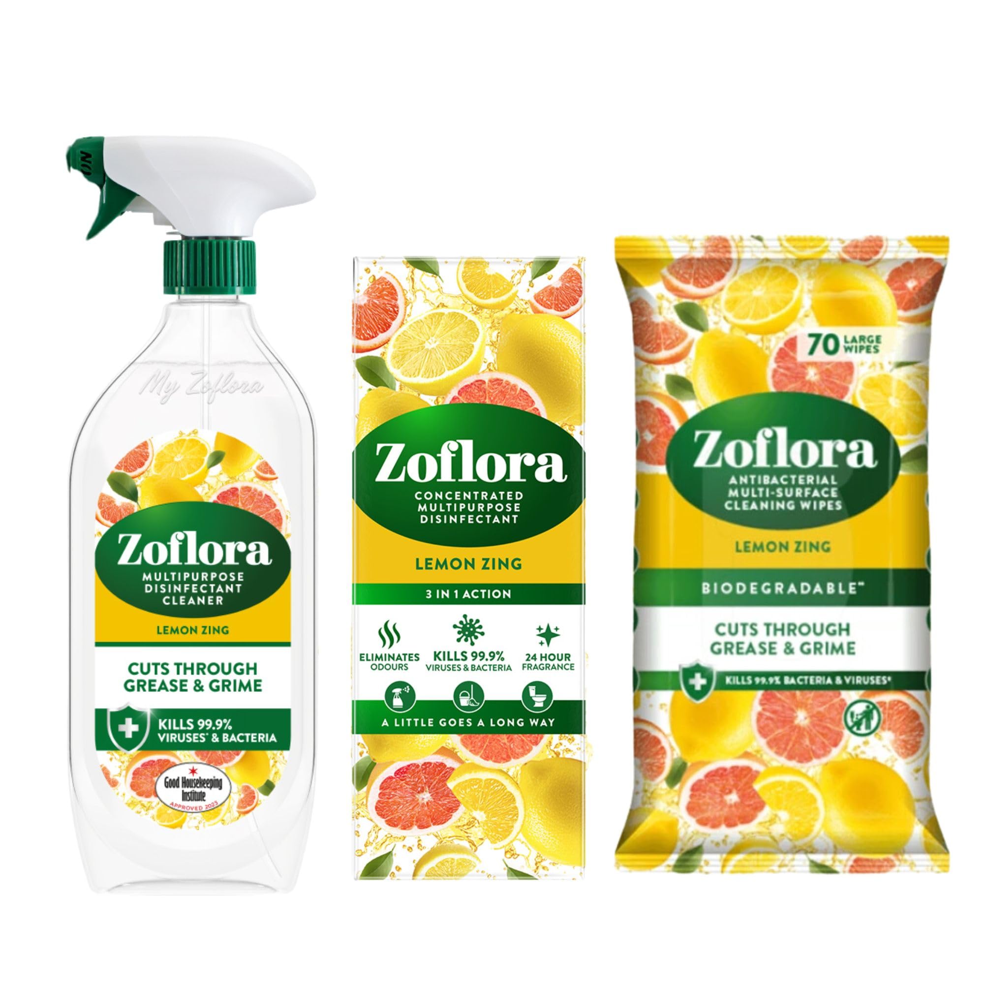 Zoflora Lemon Zing Multipurpose Disinfectant Spray, 800ml Antibacterial Multi-Surface Cleaner 7