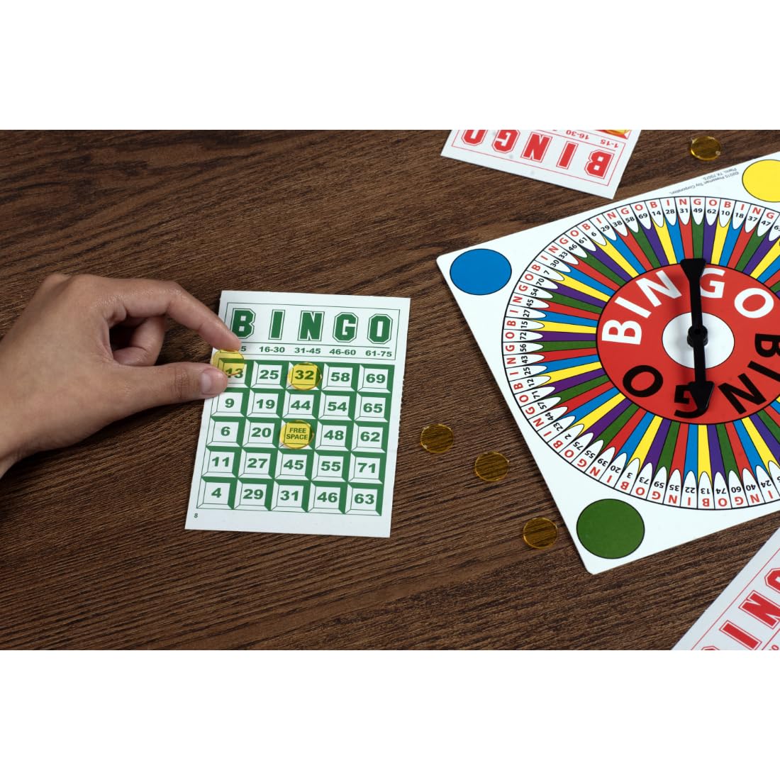 Pressman Classic Bingo Set with Spinner, Bingo Cards & Plastic Markers 5