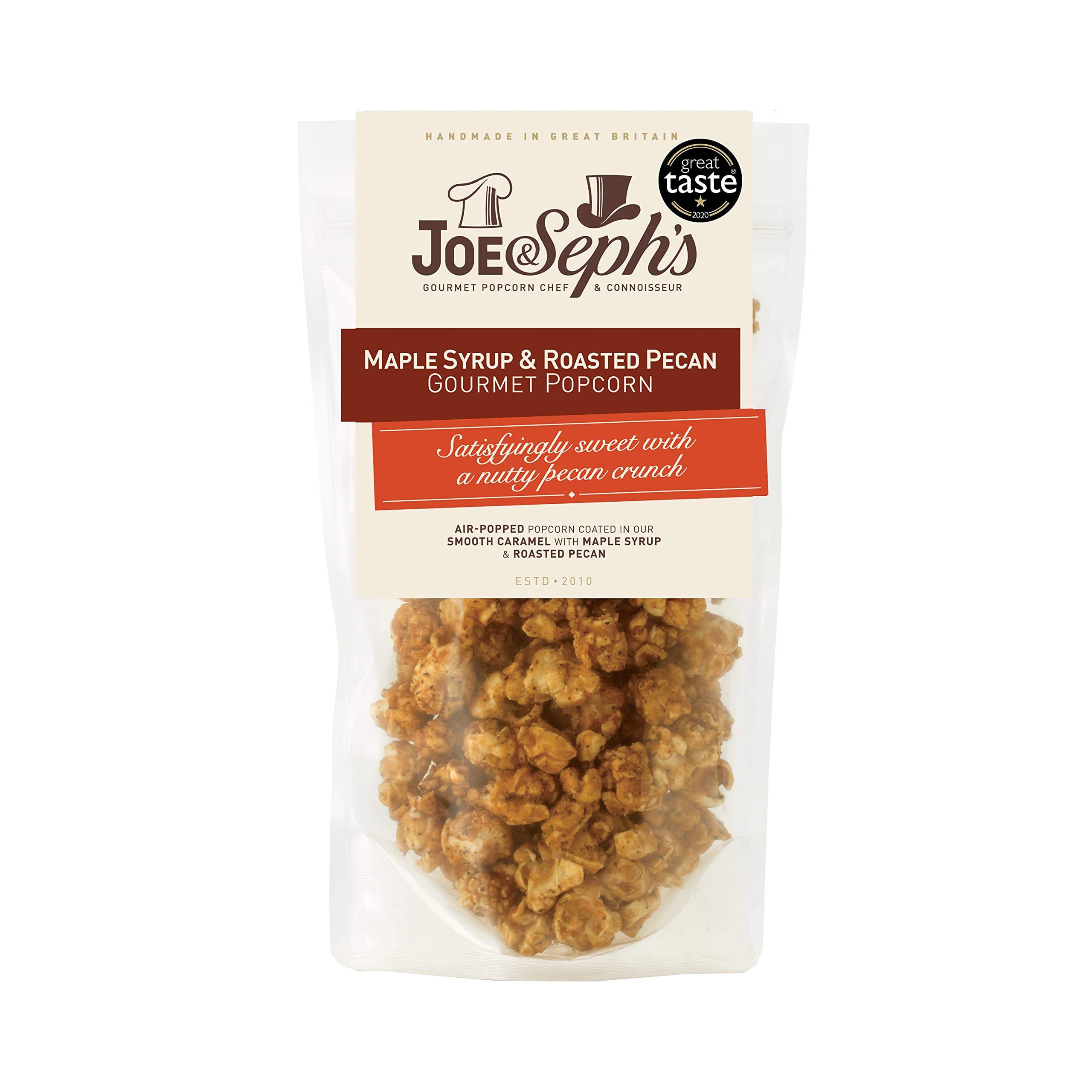 Joe & Seph's Maple Syrup & Roasted Pecan Gourmet Popcorn - 80g Air-Popped Snack | Gluten Free 1