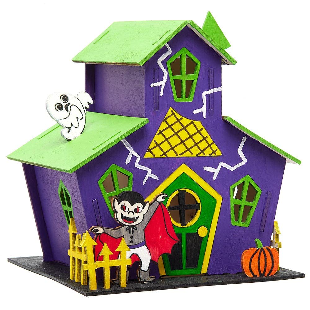 Baker Ross FX184 Haunted House Wooden Craft Kit - Pack of 2, Halloween Decoration 4