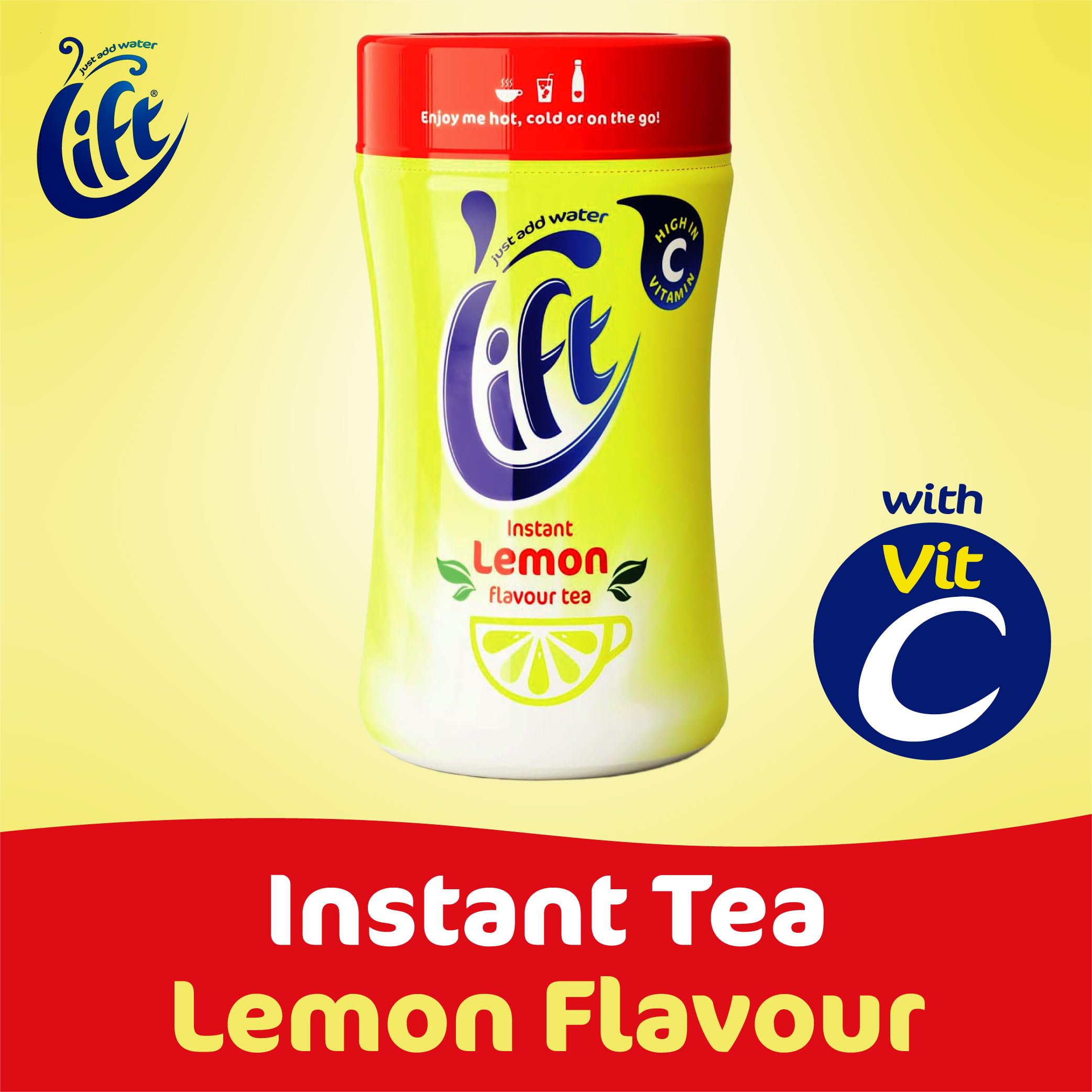 Lift - Instant Lemon Flavoured Tea 6 x 165g Jars 4
