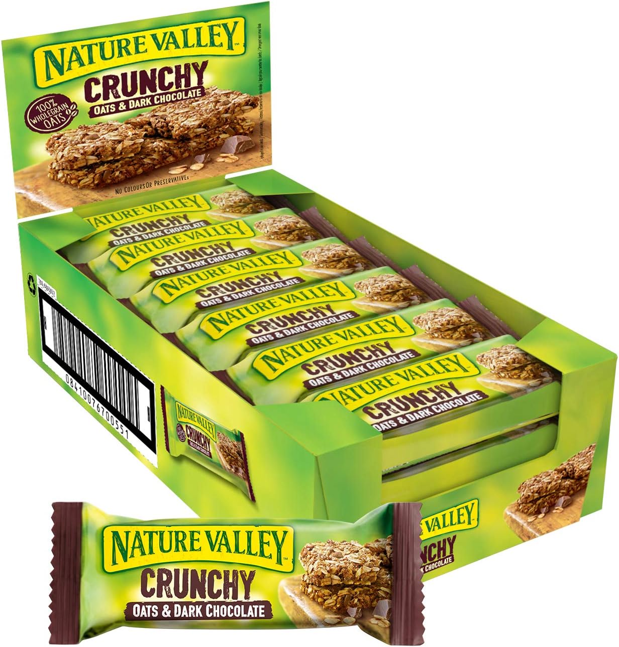 Nature Valley Crunchy Oats and Dark Chocolate Cereal Bars 18 Pack (42g Each)