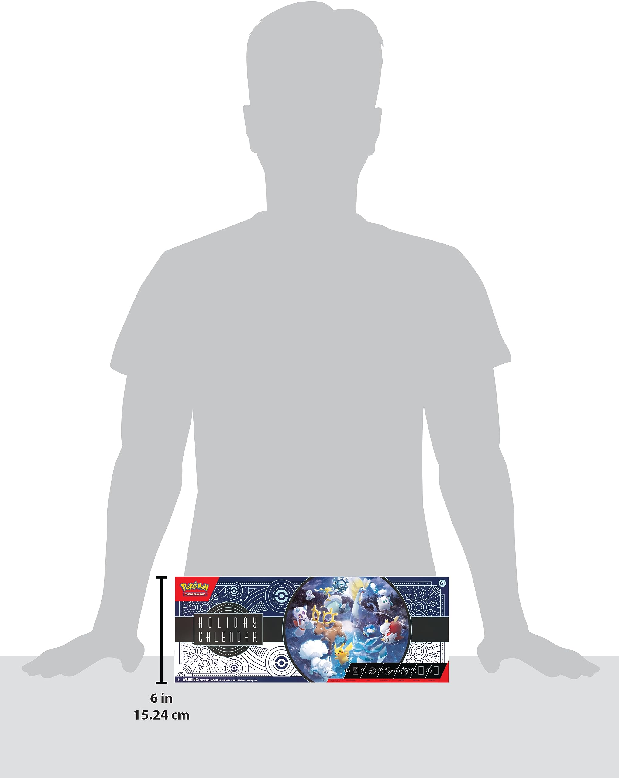 Pokémon TCG: Holiday Calendar – 25-Day Countdown with 8 Foil Promo Cards, 5 Booster Packs & More