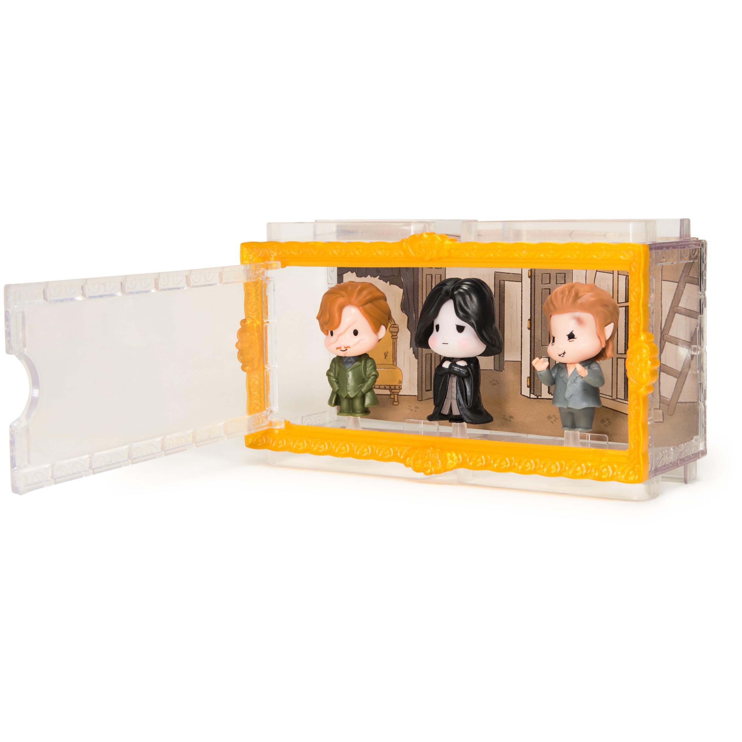 Wizarding World Harry Potter Micro Magical Moments Year 3 Figure Set - Remus Lupin, Severus Snape & Peter Pettigrew with Display Case