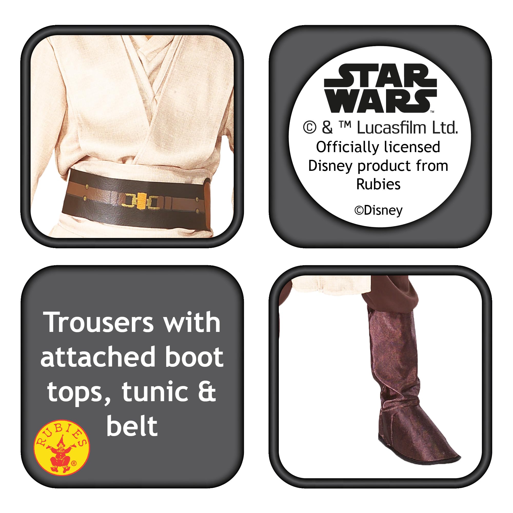 Disney Star Wars Jedi Deluxe Costume - Tunic, Trousers & Belt for Kids 7