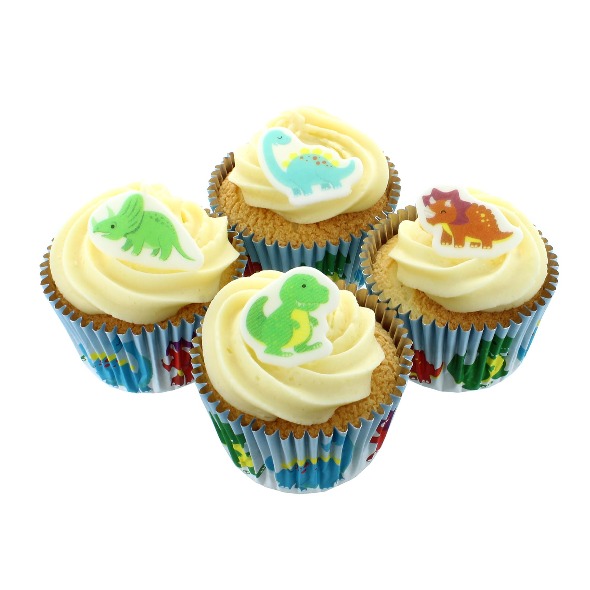 Culpitt - Dinosaur Sugar Decorations 32 Pack Edible Cupcake Toppers 7