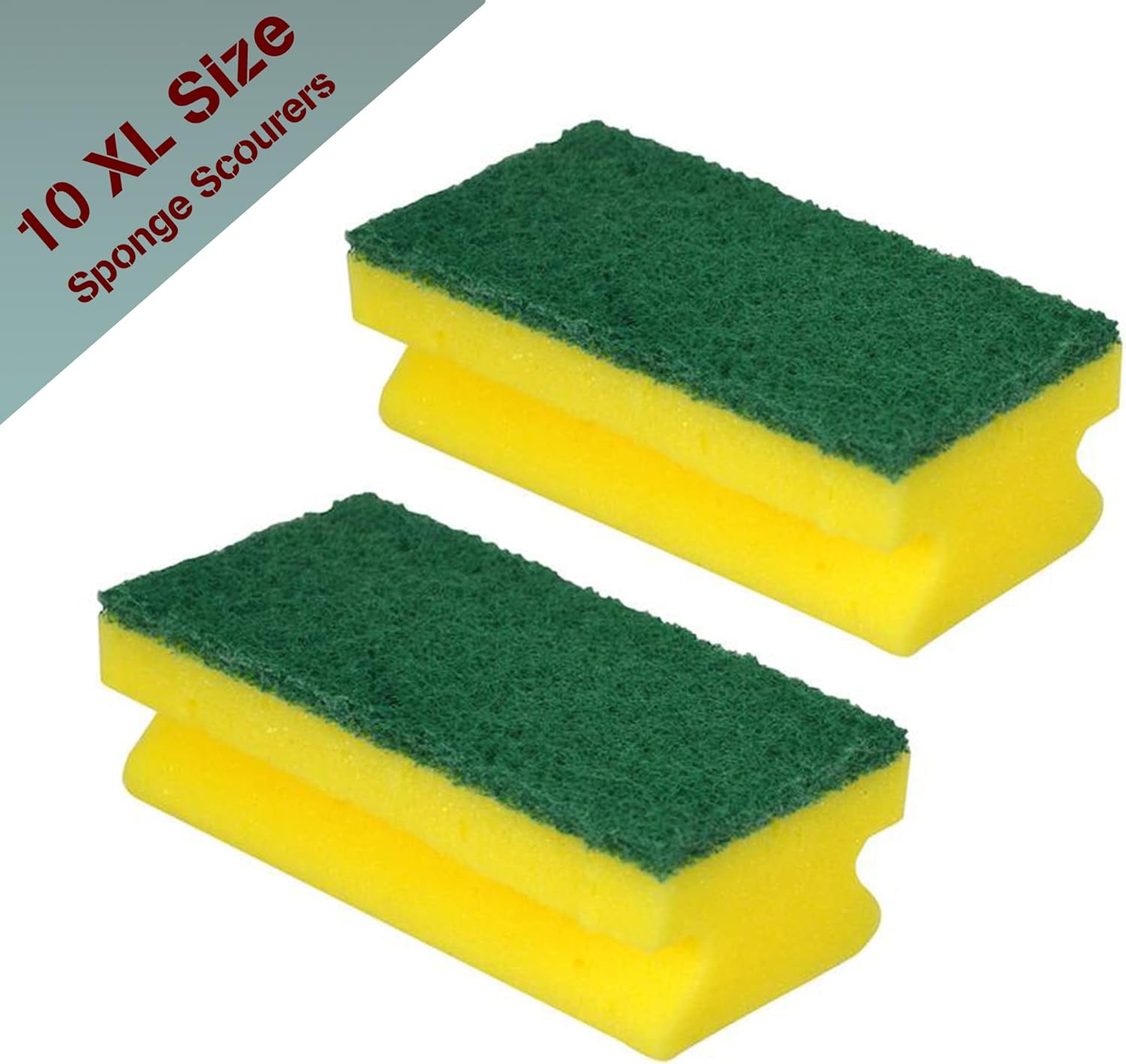 HomeSmith Heavy Duty Scrub Large Sponge - Dual-Sided Dishwashing & Cleaning Sponge (Pack of 10) 4
