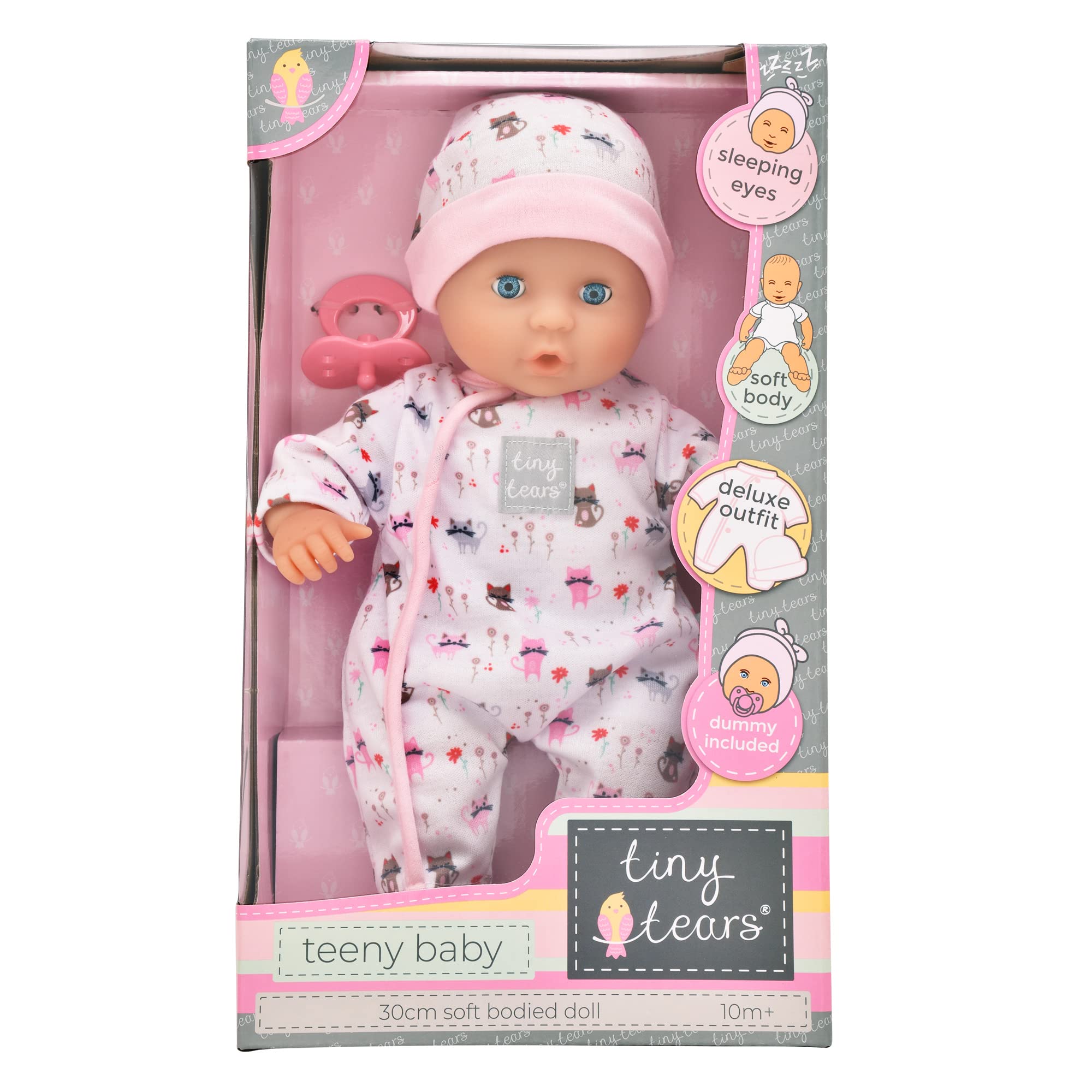 Tiny Tears Teeny Baby Doll - 30cm Soft Body with Sleeping Eyes & Deluxe Outfit 5