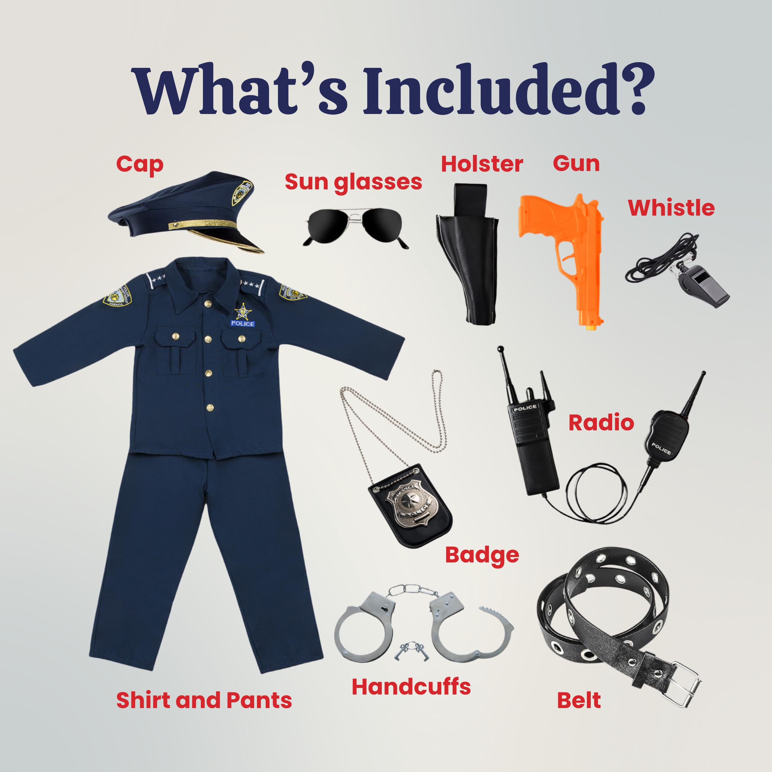 Dress Up America Police Costume for Boys - Includes Shirt and Pants 3