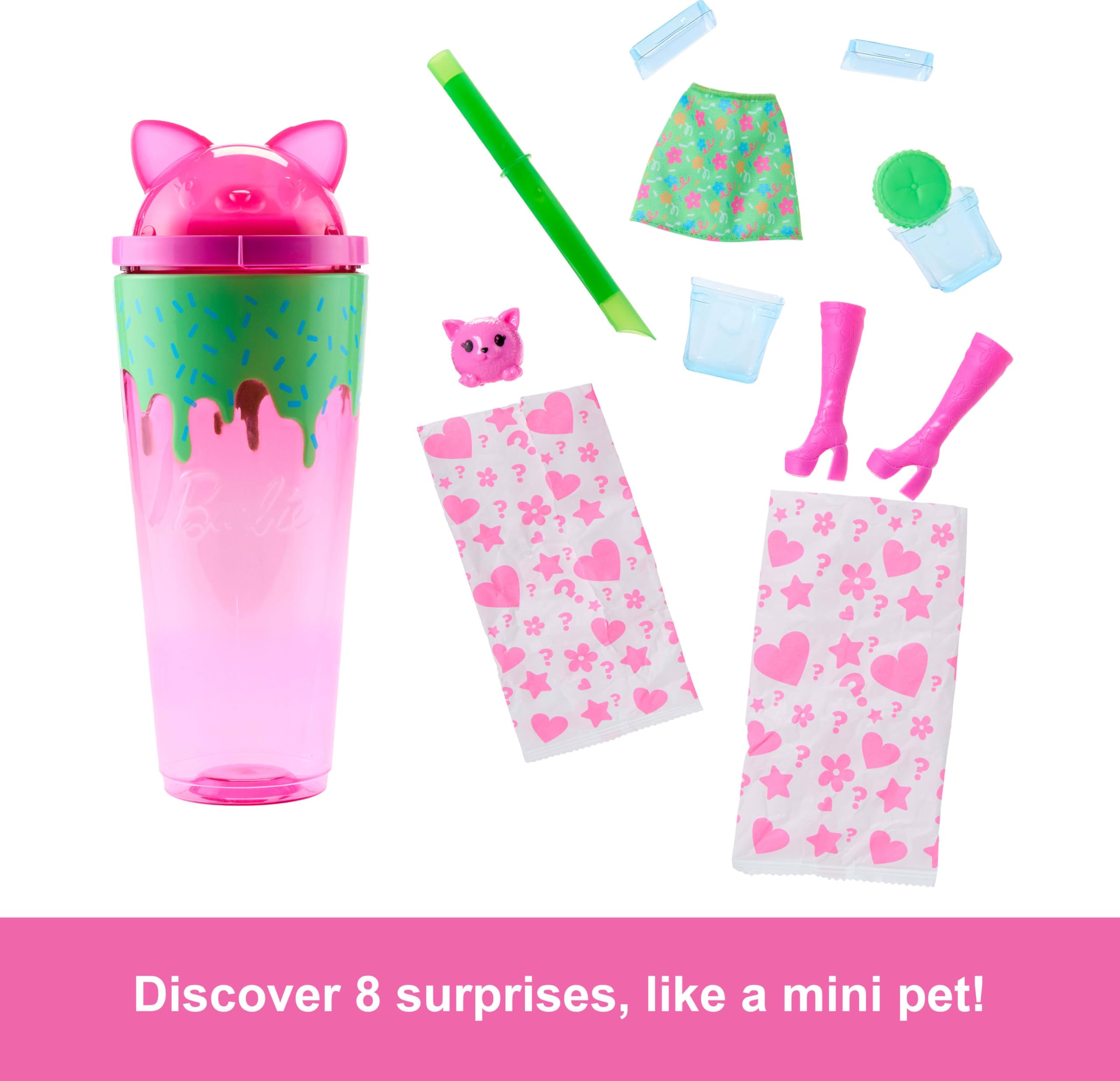 Barbie Pop Reveal Shakes Series Doll & Accessories Set - Pink, Scented, Color-Change Fun 4