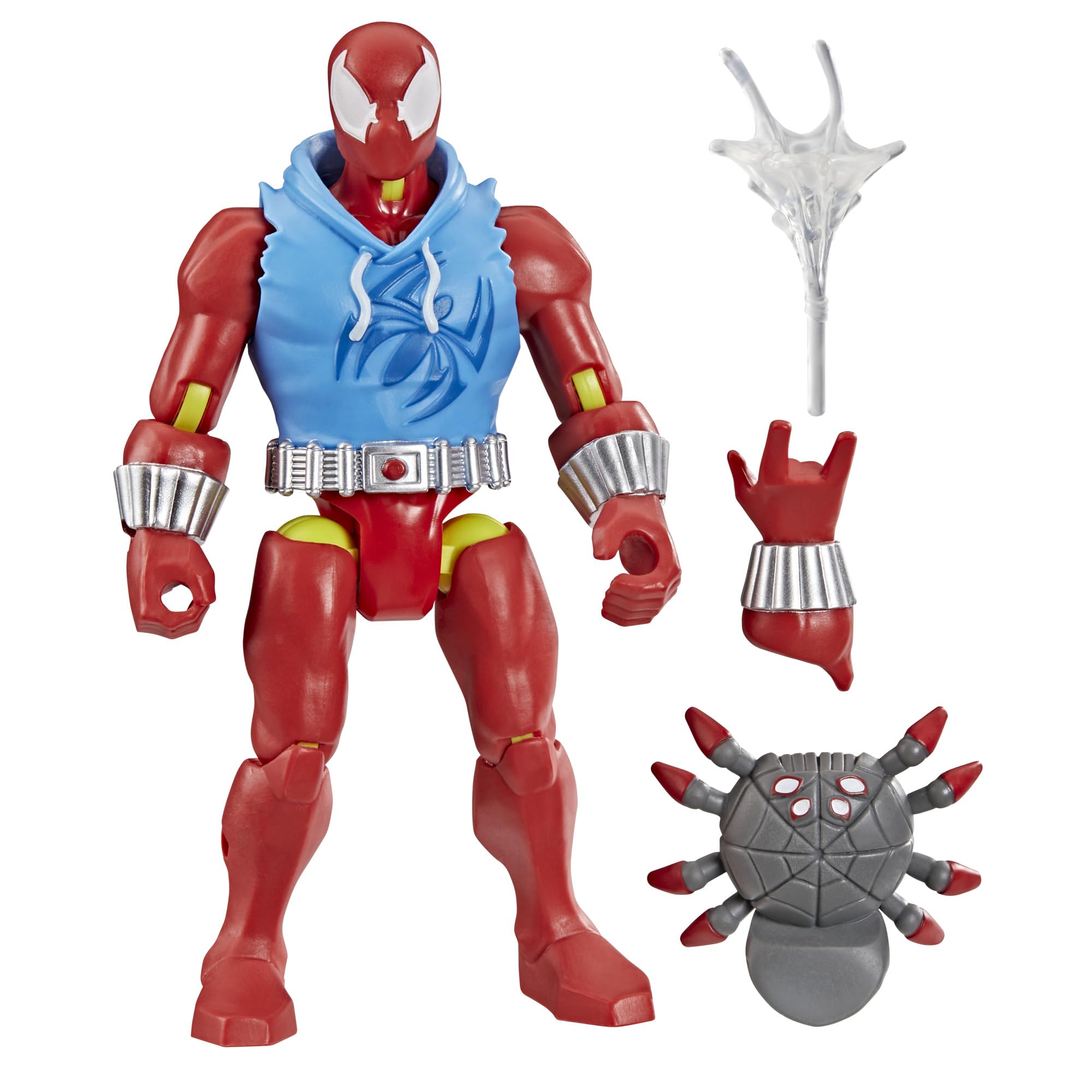 SPIDER-MAN MixMashers Scarlet Spider Action Figure - 5 Inch Scale, Interchangeable Parts | Ages 4+ 1