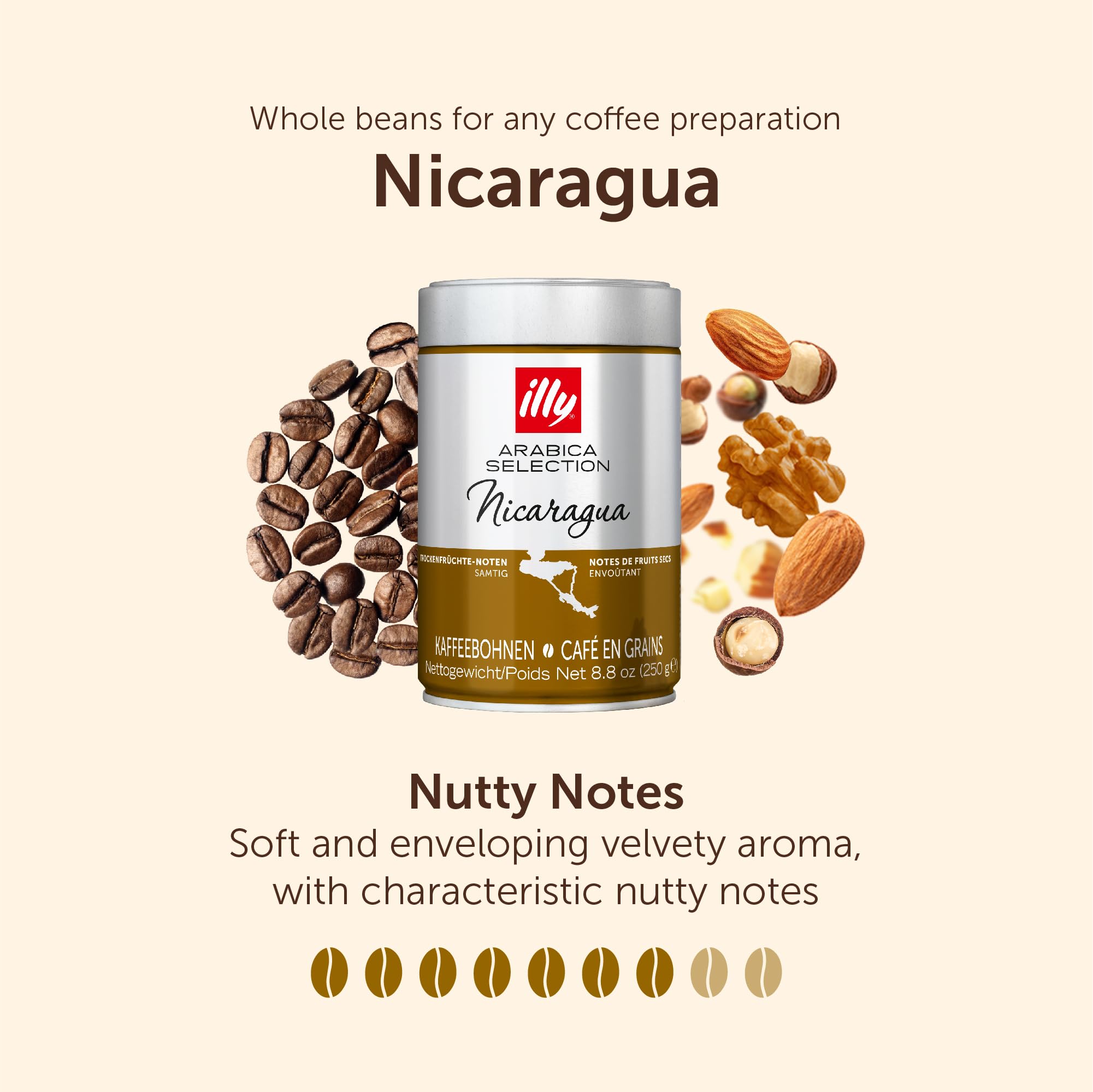 illy Nicaragua Medium Roast Coffee - 100% Arabica Beans - 250g Tin 6