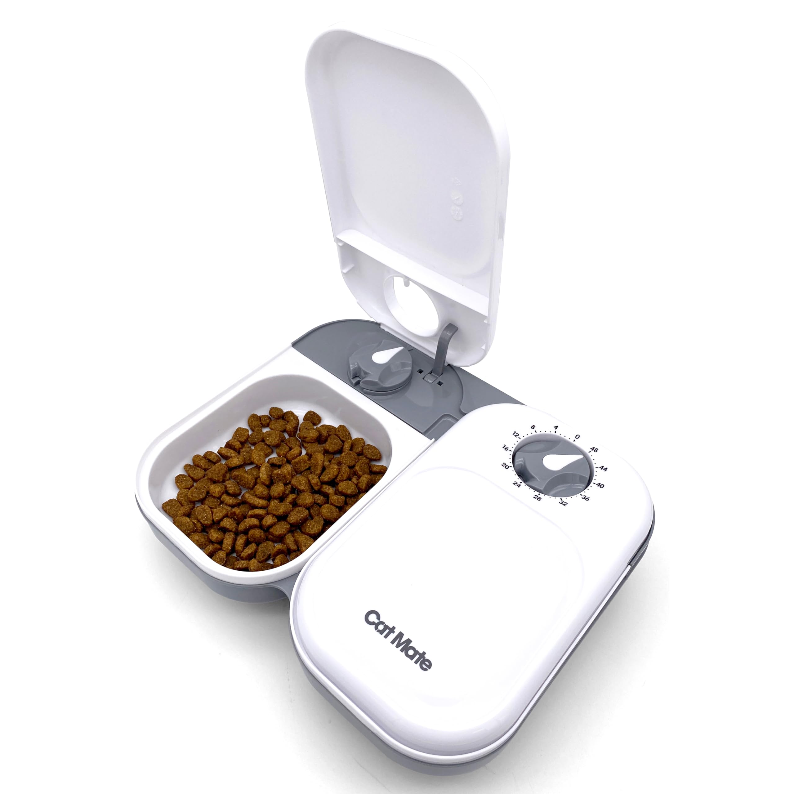 Cat Mate C200 2 Meal Automatic Pet Feeder with Timer and Ice Pack for Cats and Small Dogs - White 1