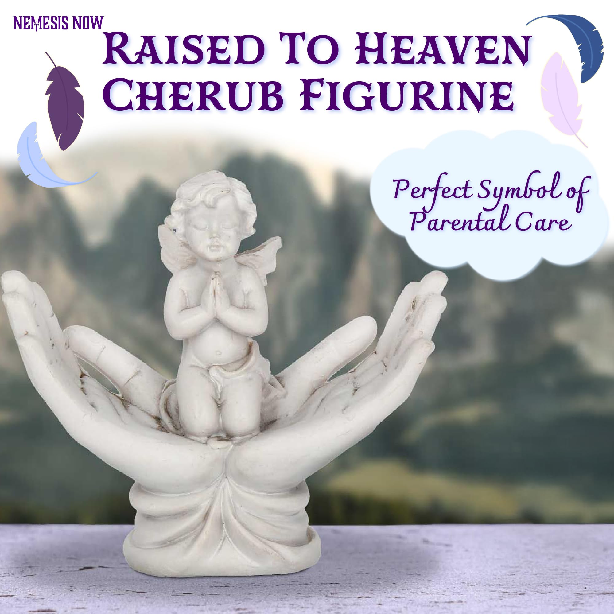 Nemesis Now Raised To Heaven Cherub Figurine - White Resin Angel Statue NEM3997 7