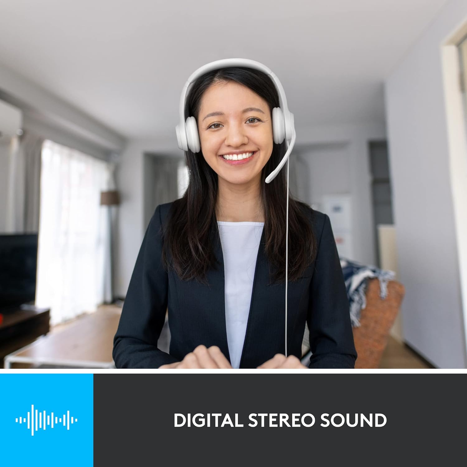 Logitech H390 Wired USB Headset with Noise-Cancelling Mic for PC, Chromebook, Laptop - Stereo Sound, In-line Controls, 1.9m Cable 9