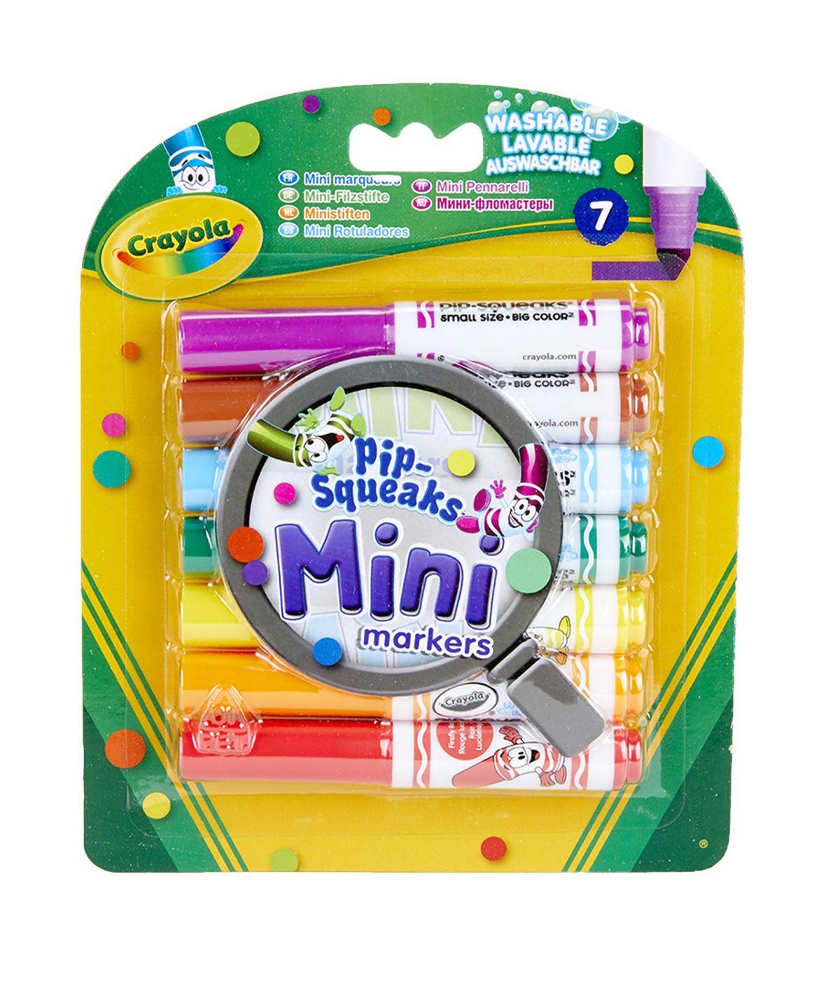 Crayola 7 Mini Markers - Washable, Chunky Design for Little Hands 5