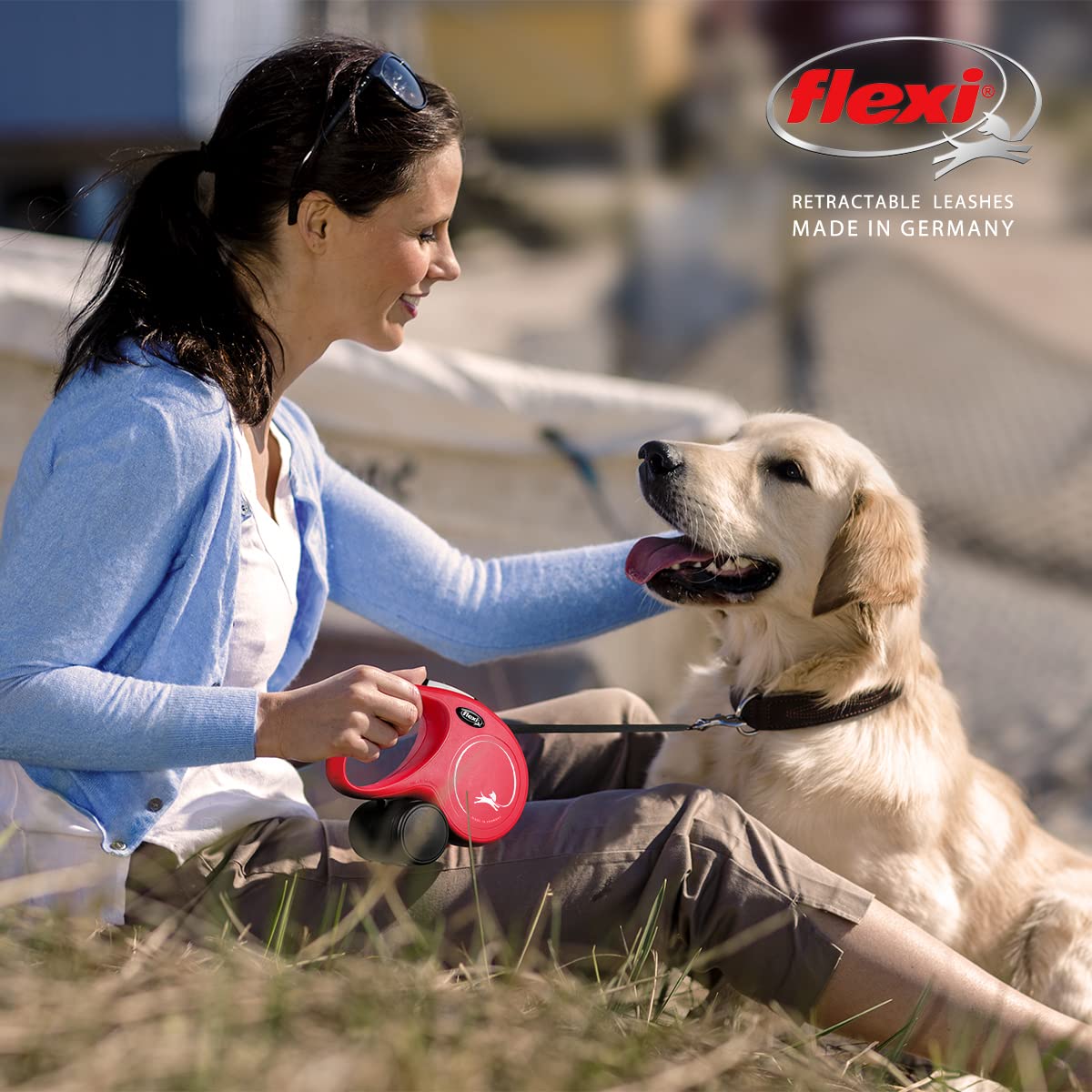 flexi New Classic Cord Black Small Retractable Dog Leash | 8m Length | Up to 12kg/26lbs 2