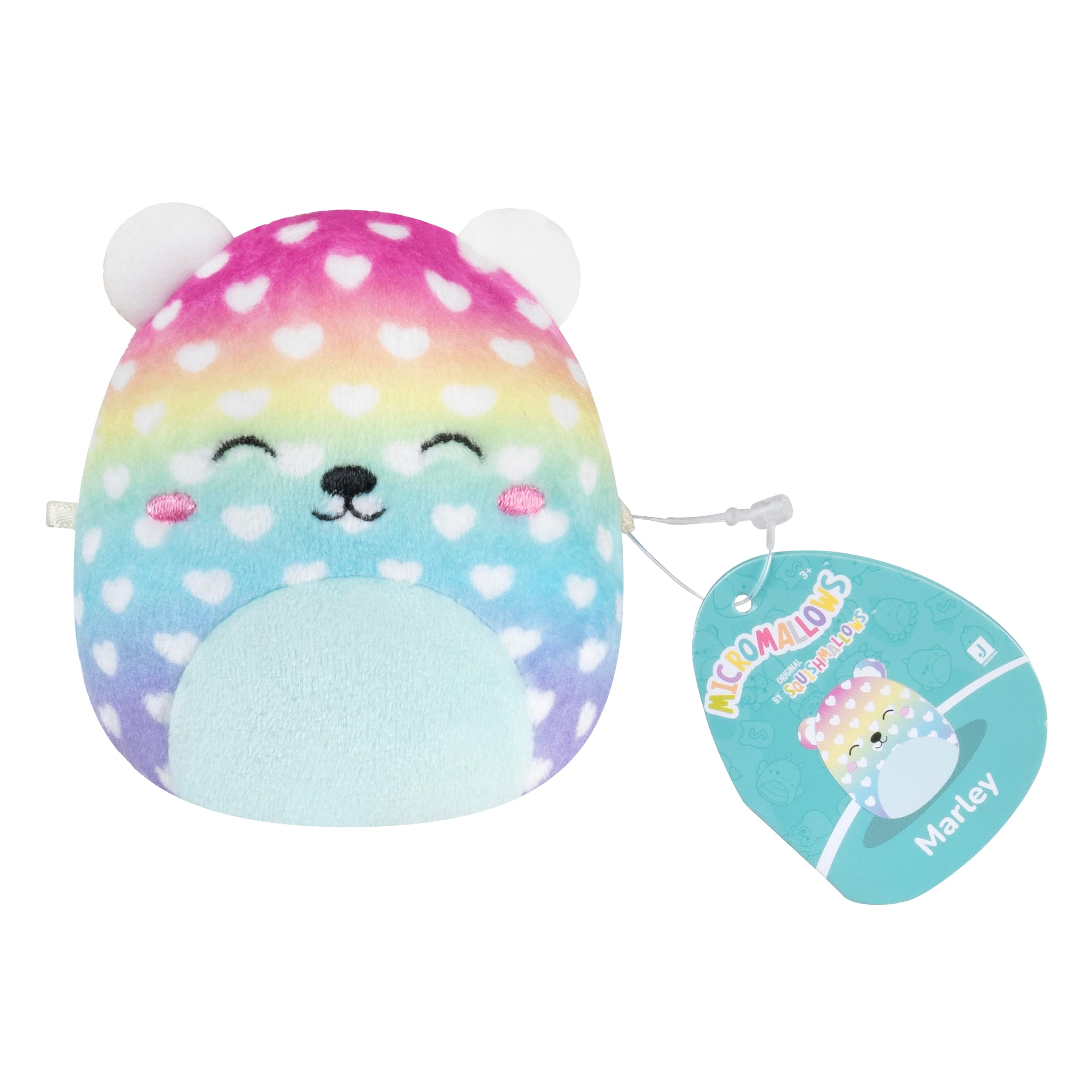 Micromallows Squishmallows 5-Pack Plush - Chipmunk, Frog, Bear, Smoothie, Dog 7