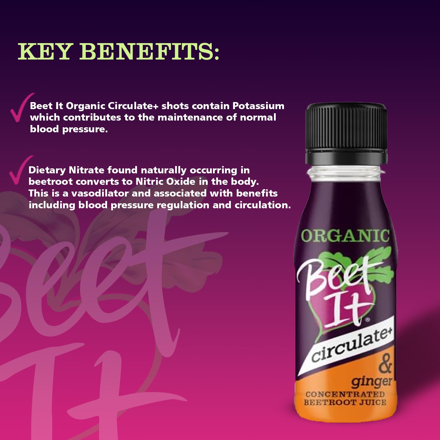 Beet It Organic Ginger Circulate+ Shot – 15 x 70ml, Natural Beetroot & Ginger Juice for Energy & Endurance 6