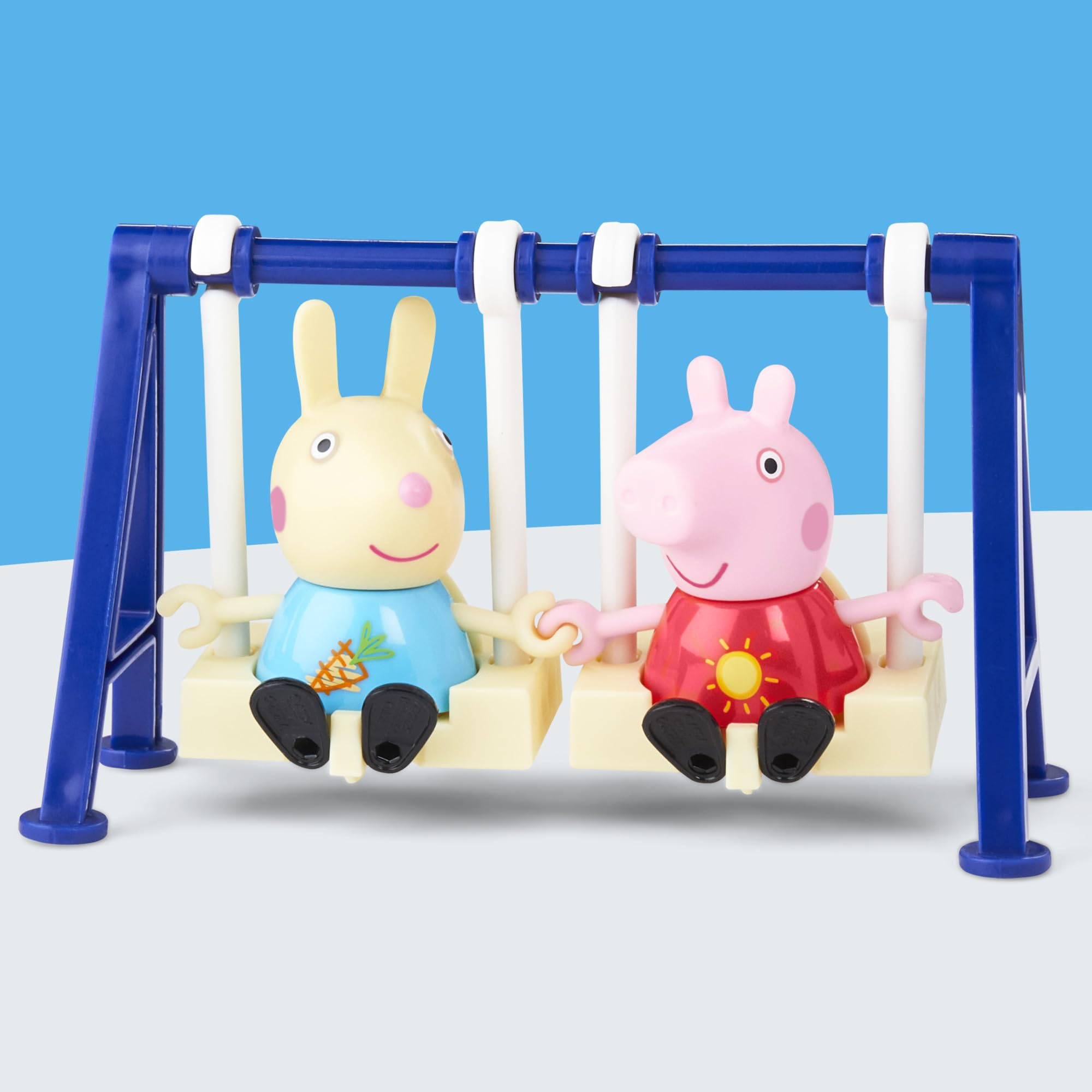 Peppa Pig Peppa's Outside Fun Playset - Playground-Themed Toy with Swing & Seesaw for Ages 3+ 7