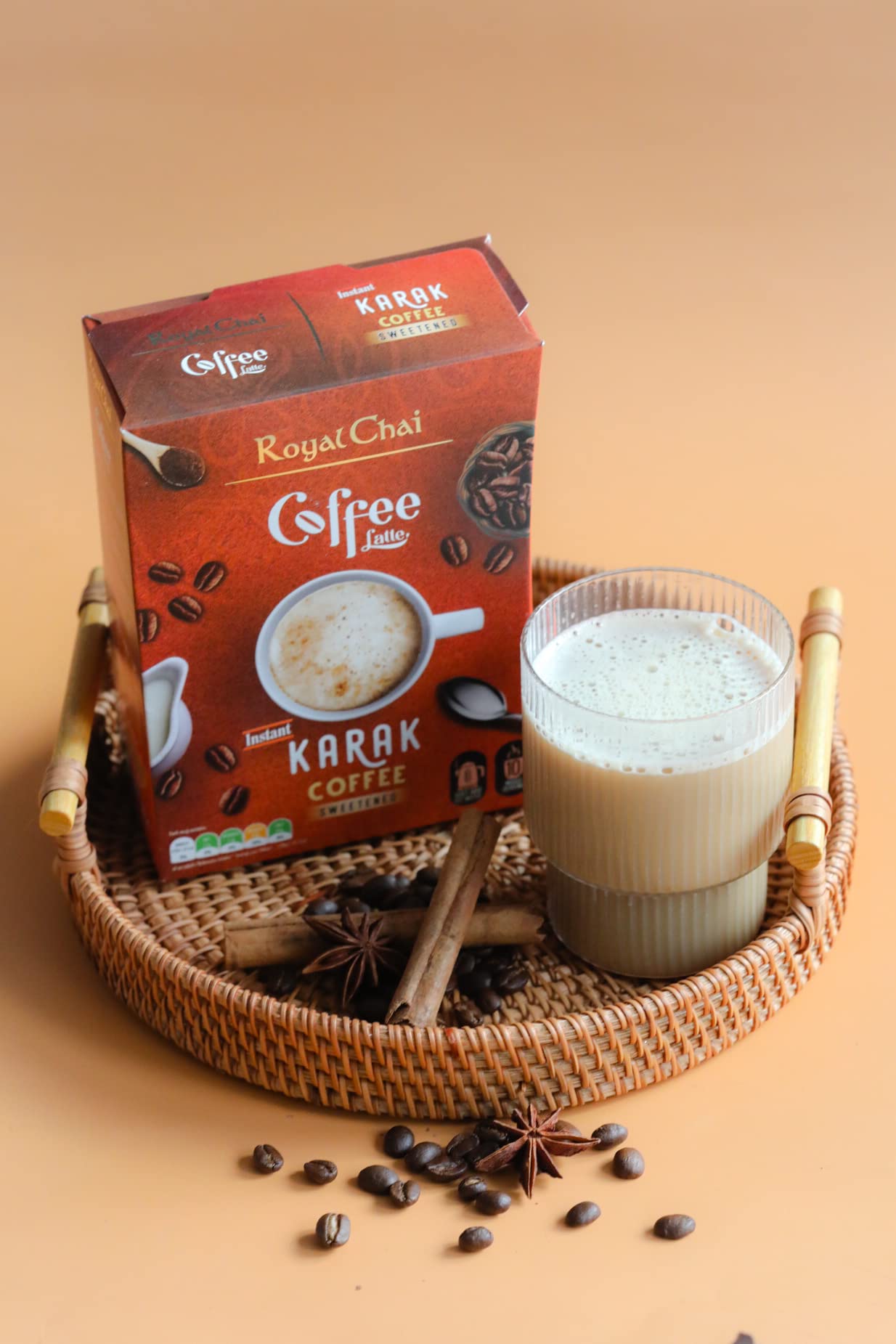 Royal Chai Coffee Latte Karak Sweetened - 10 Single Serving Sachets 4