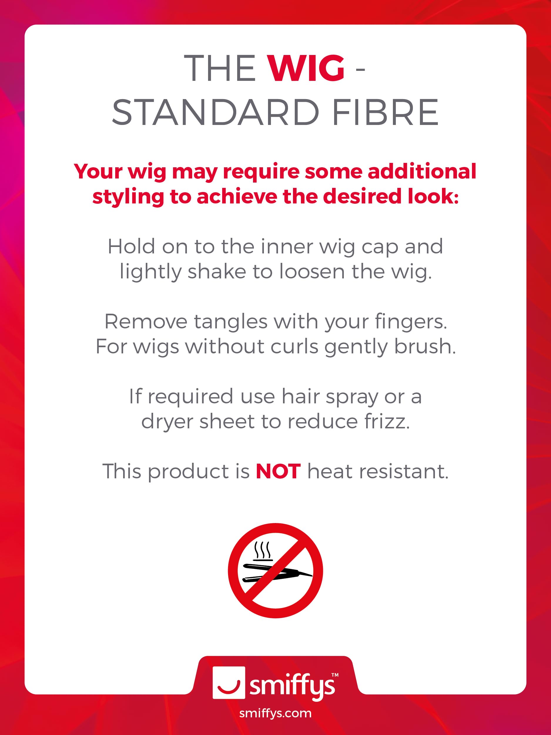 Smiffys Rocky Horror Show Magenta Wig - Long Wavy Style | Adult Women | One Size