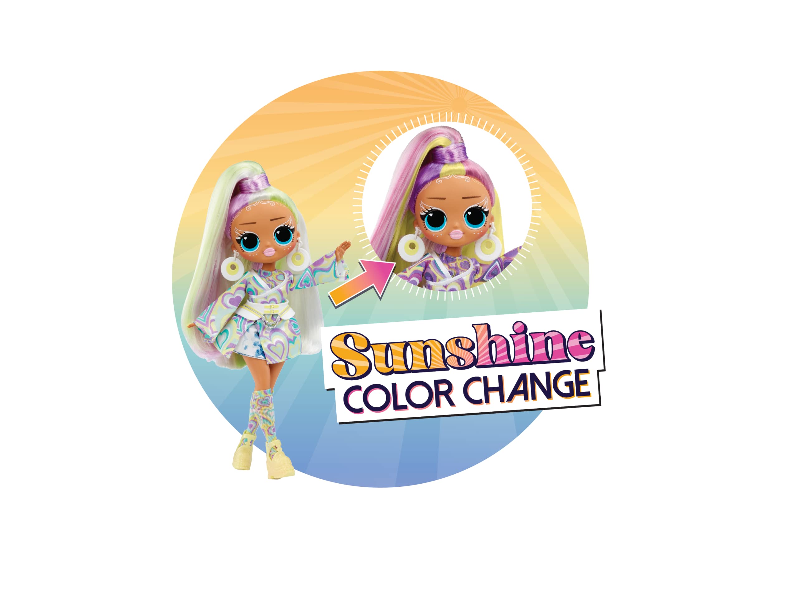 L.O.L. Surprise! OMG Sunshine Makeover Fashion Doll - Sunrise | Colour Change Features | Includes Accessories