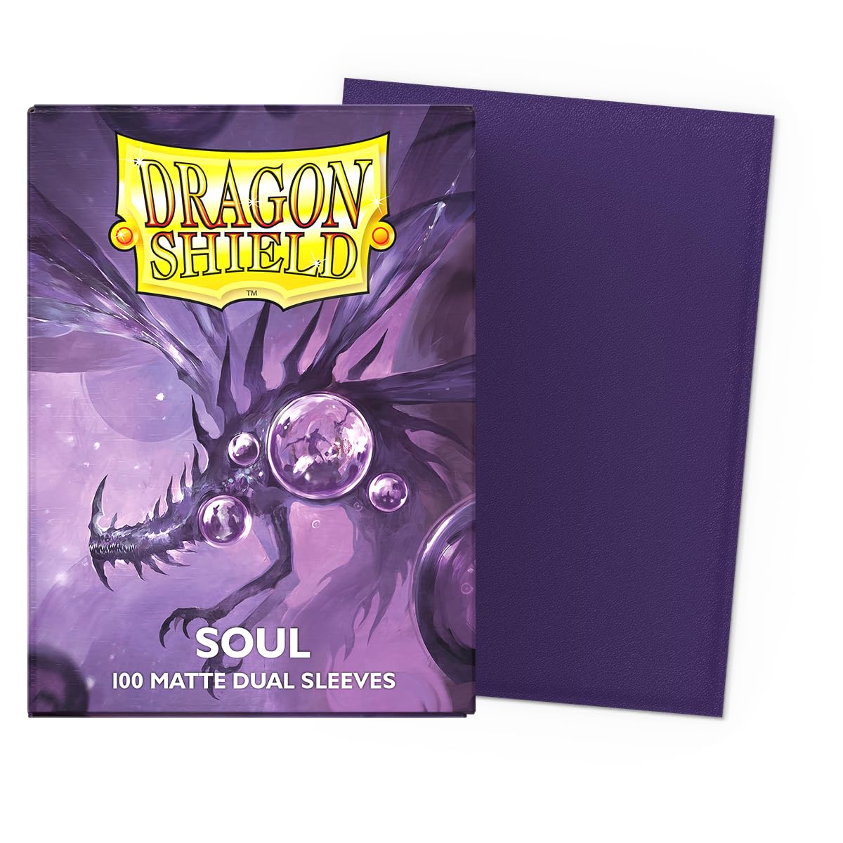Dragon Shield Matte - Dual Soul Metallic Purple Card Sleeves (100 Count) 7