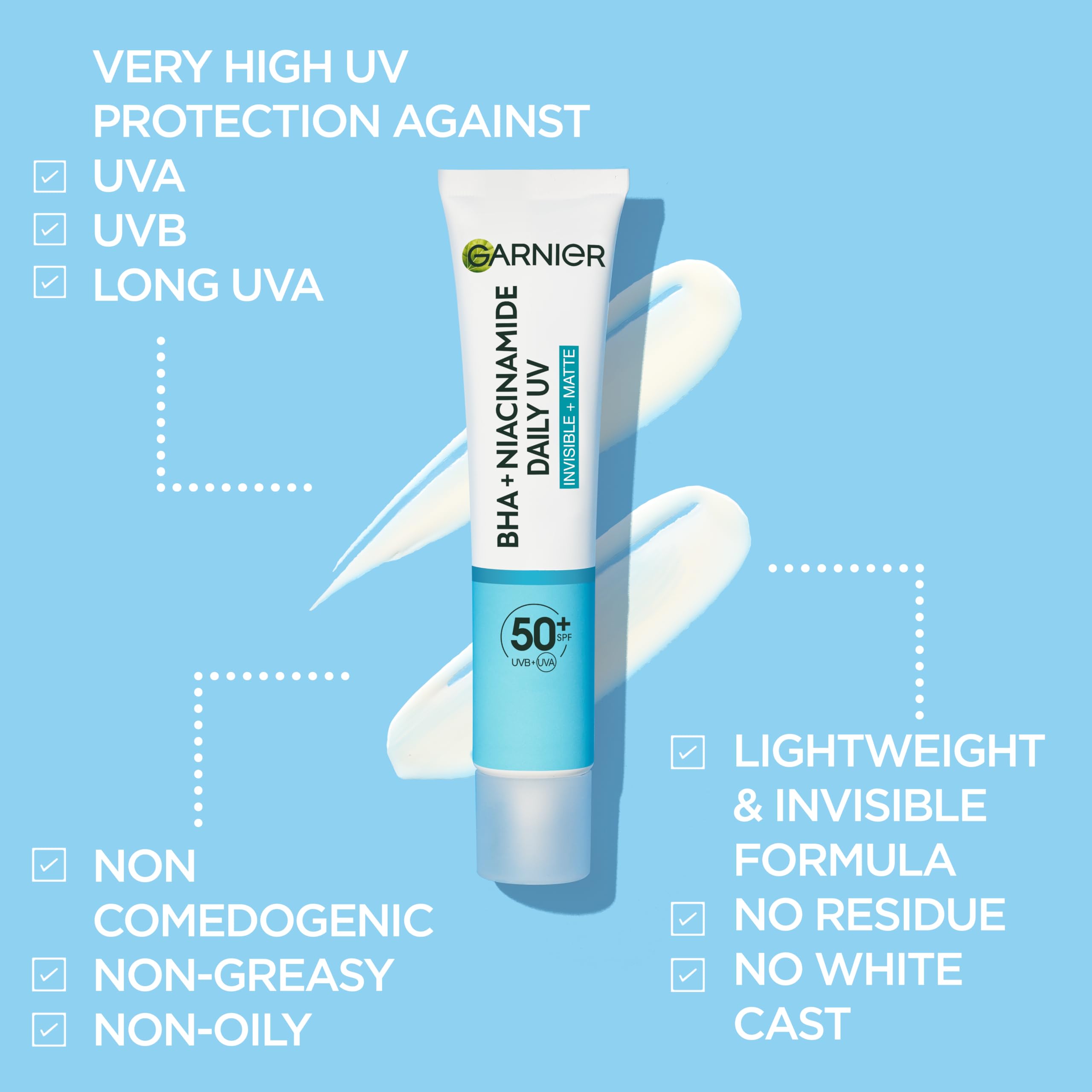 Garnier Pure Active BHA + Niacinamide UV Daily Fluid SPF50 (40ml) 5