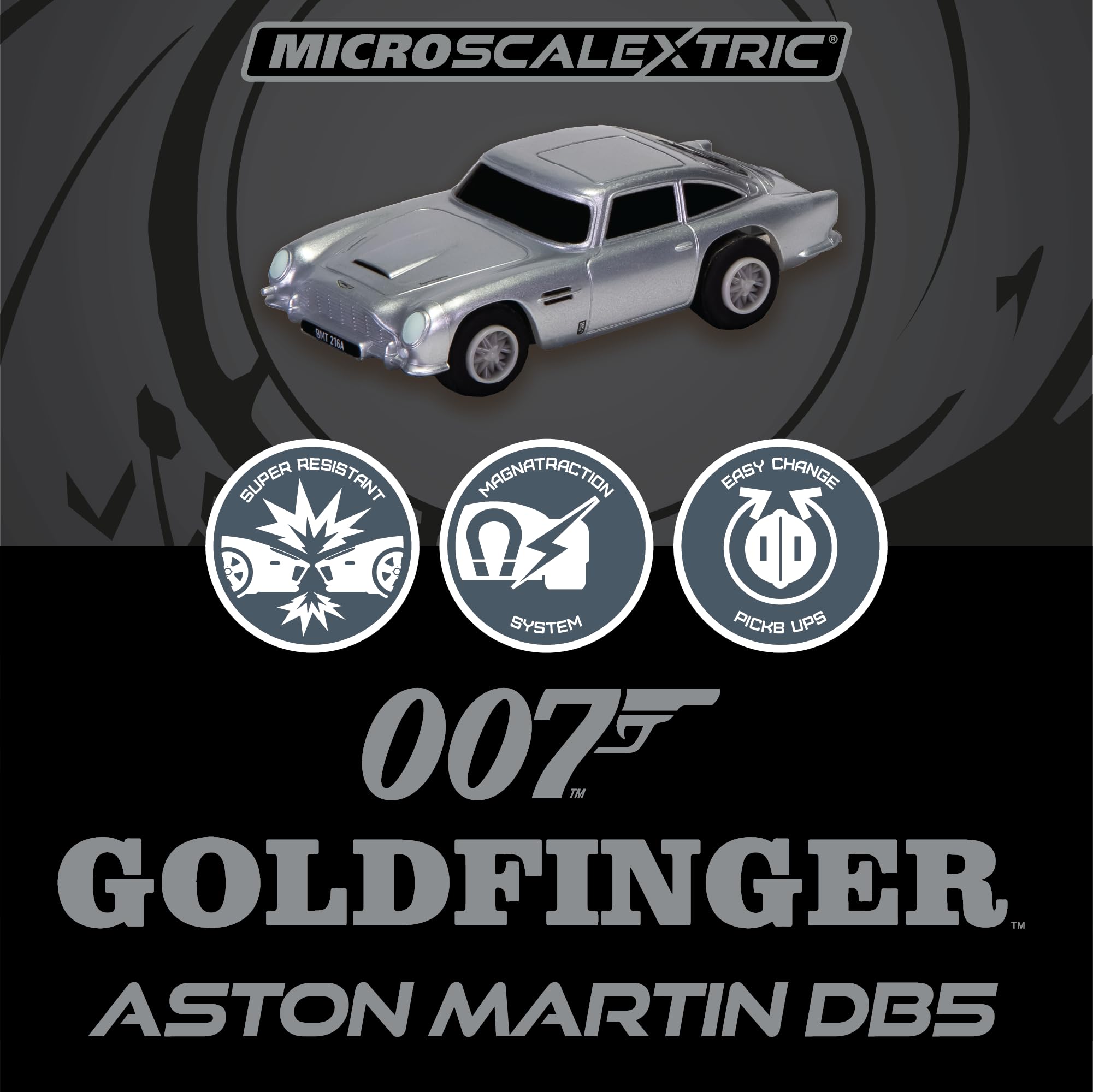 Micro Scalextric James Bond DB5 - Goldfinger 1:64 Scale Slot Car - Ages 4+ 5
