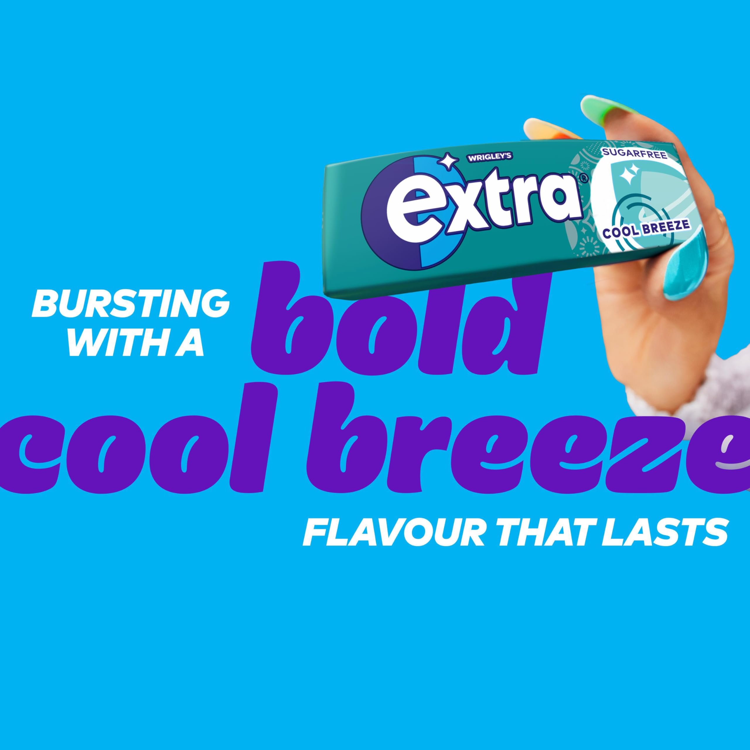 Extra - Cool Breeze Sugar Free Chewing Gum, 30 Packs of 10 Pieces (300 Pieces Total) 10