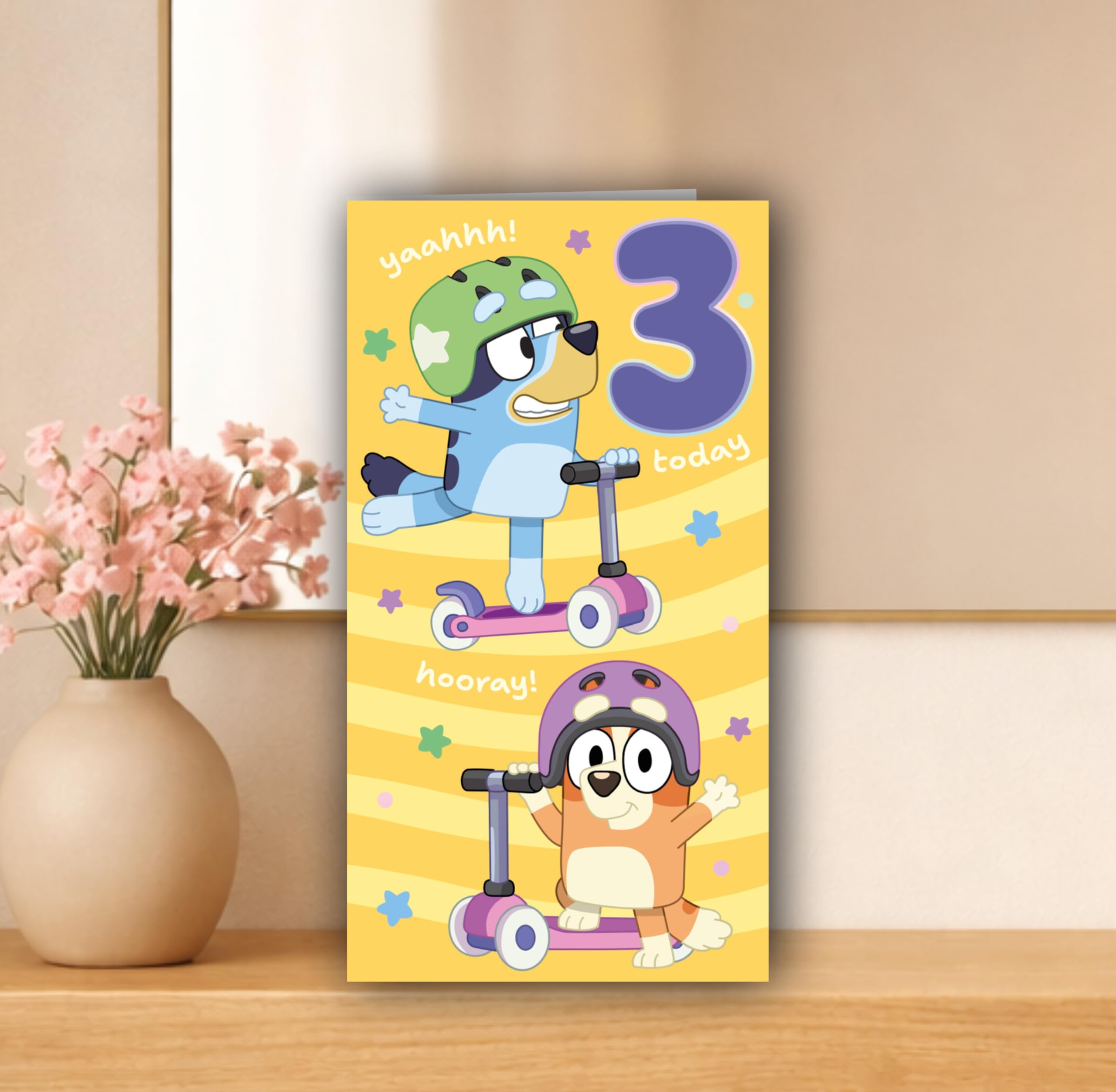 Danilo Promotions LTD Bluey Birthday Card - Age 3 | Official Licensed Design | Standard Size 2