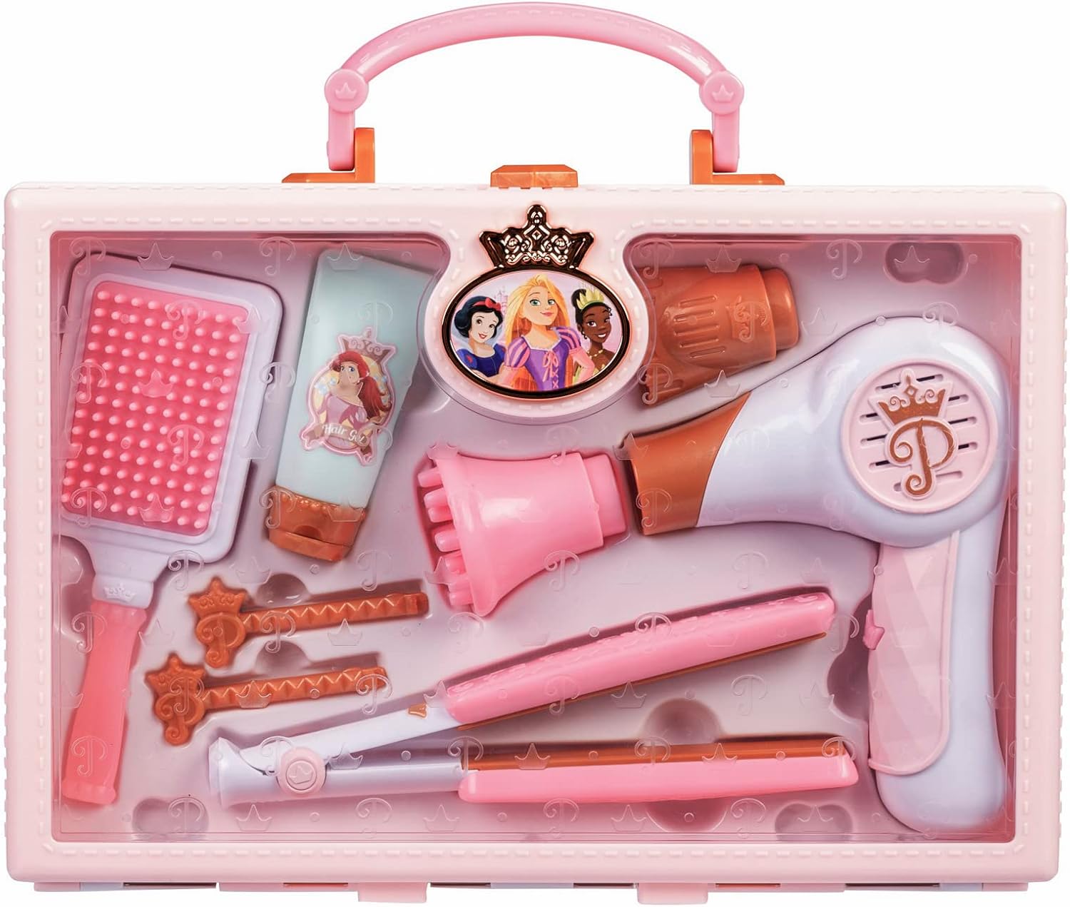 Disney Princess Style Collection - Trendy Hair Pretend Play Styling Tools with Sound & Storage Tote 9