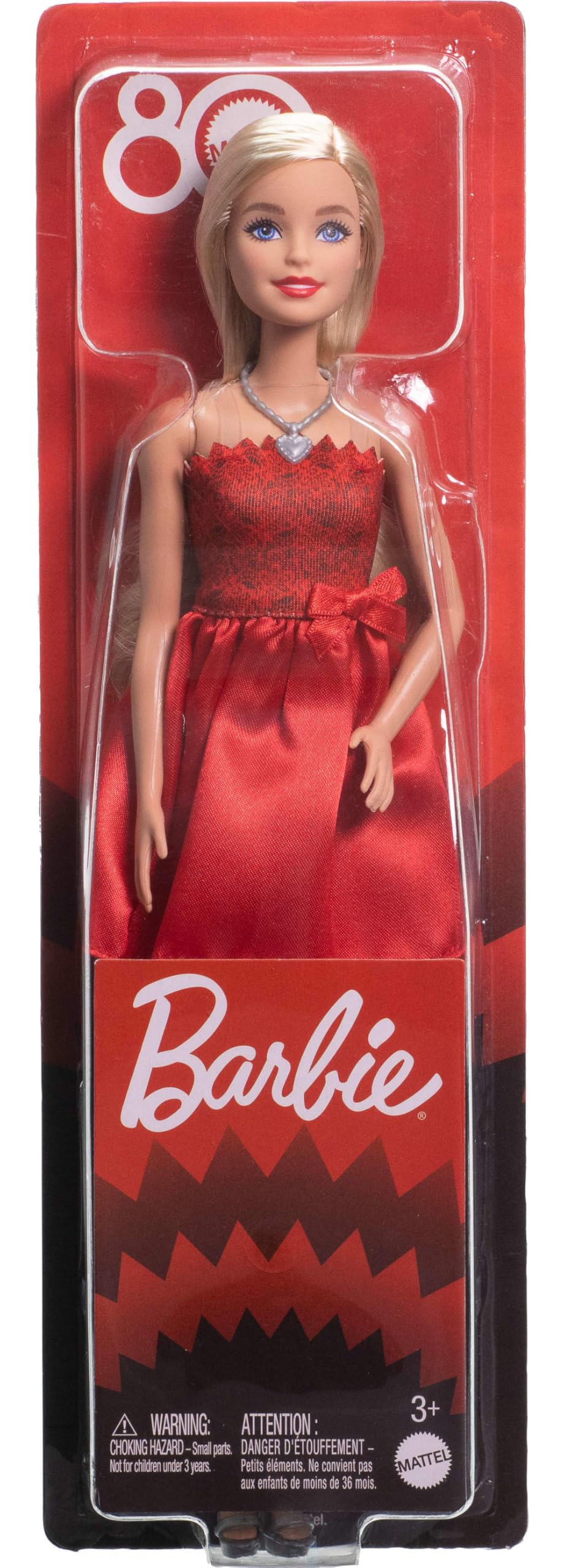 Barbie Mattel 80th Anniversary Ruby-Red Celebration Blonde Fashion Doll - Collectible Doll for Kids & Collectors 7