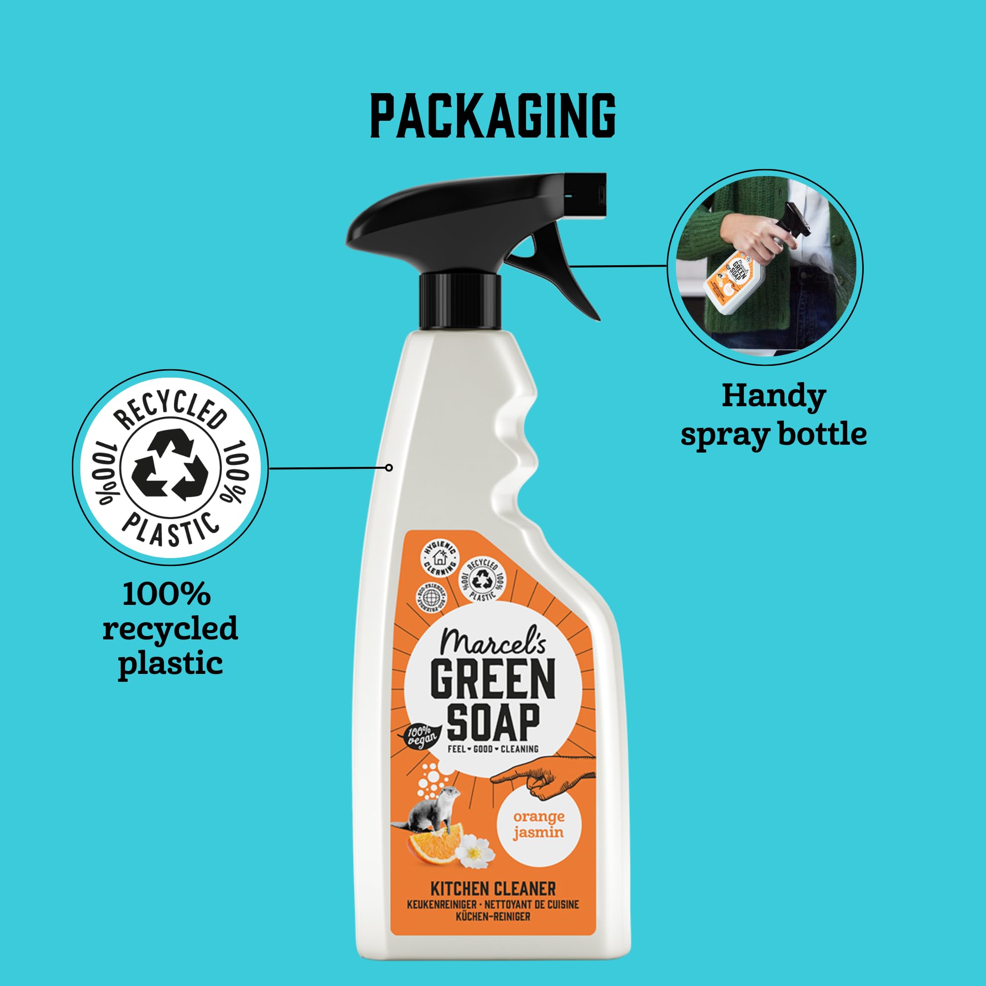 Marcel's Green Soap Kitchen Cleaner Spray - Degreasing | Orange & Jasmine Scent | 500 ml 5