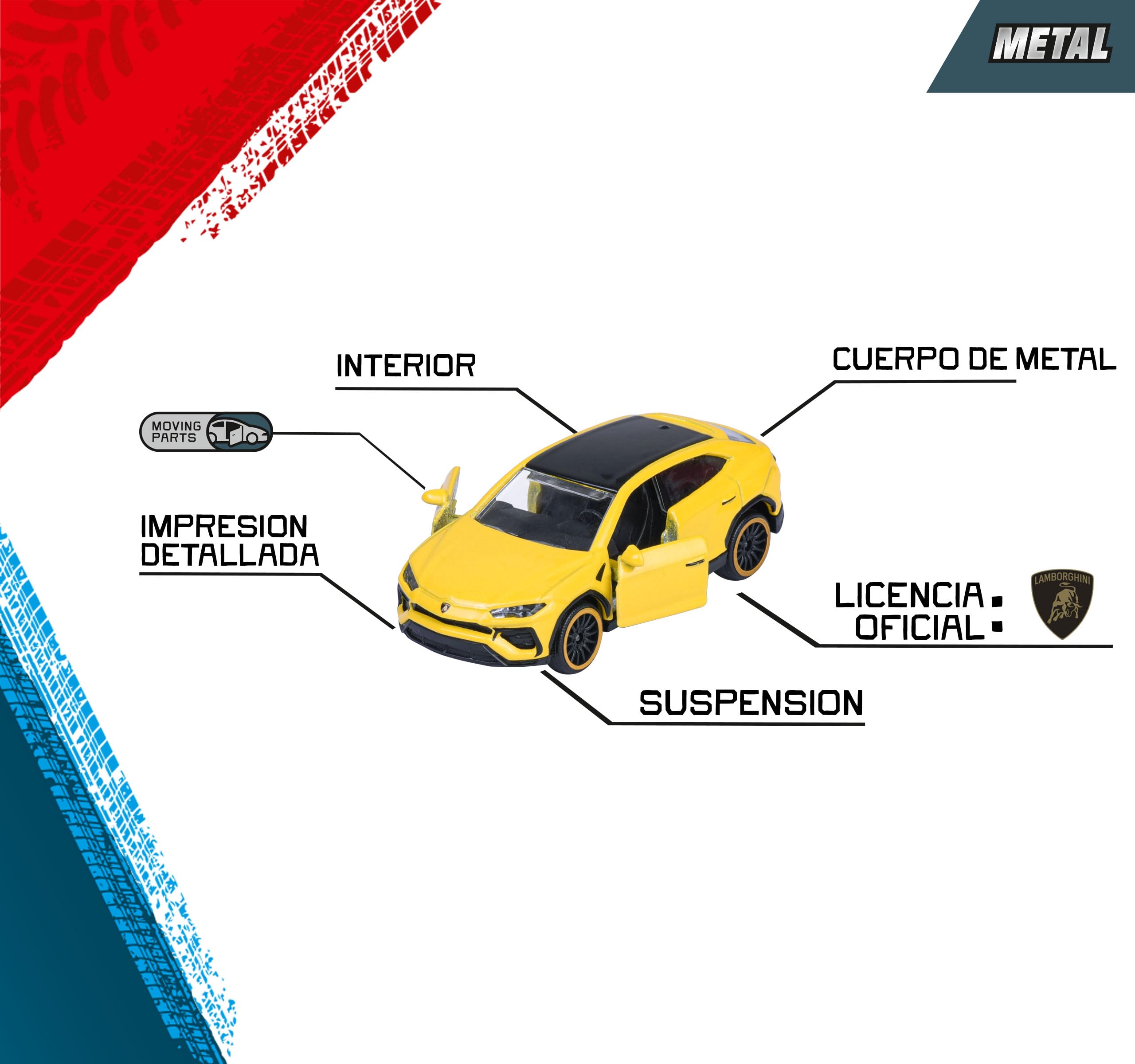 Majorette Lamborghini 5-Piece Die-Cast Vehicle Giftpack - Collectible Cars for Kids & Collectors 3