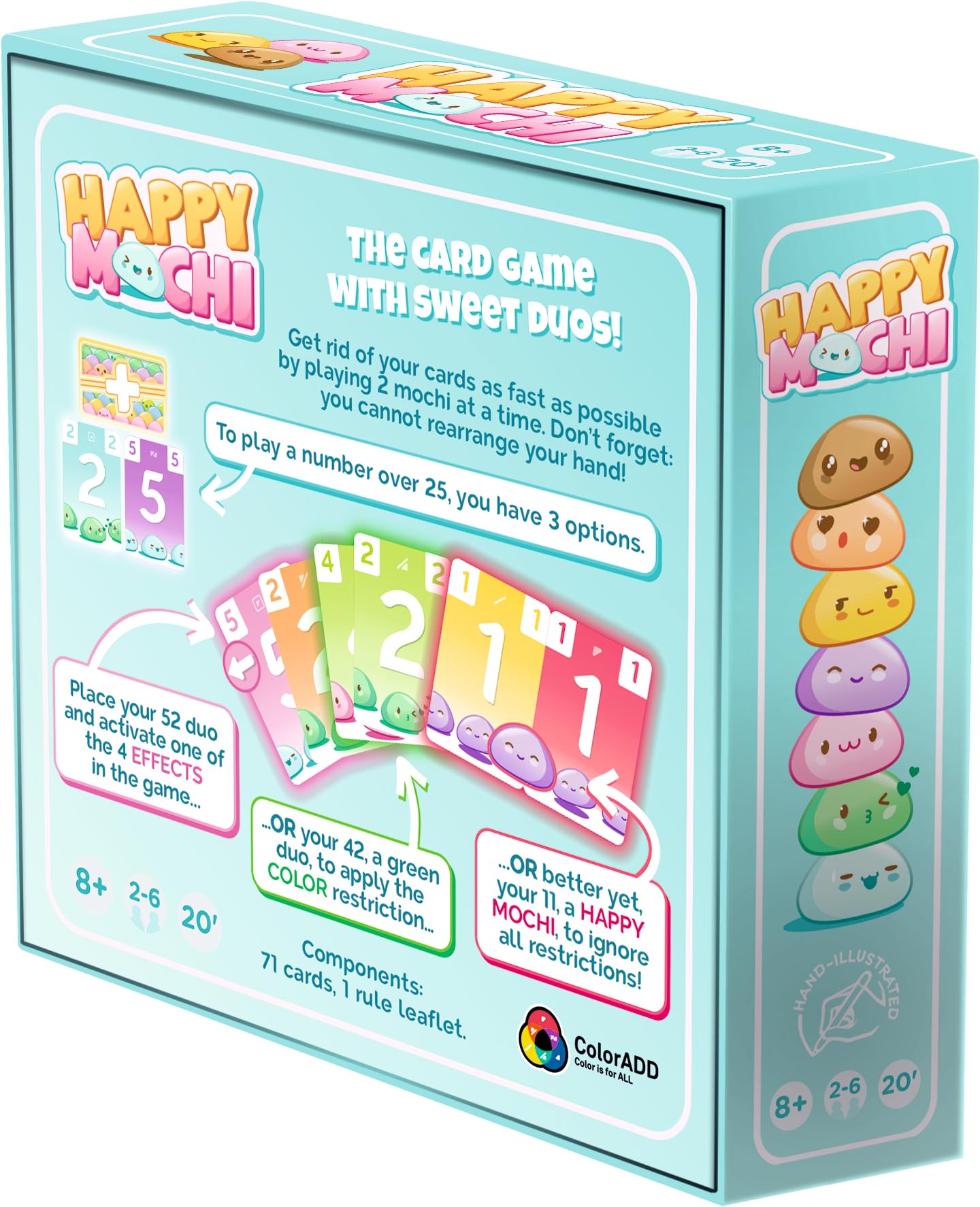 Zygomatic Happy Mochi Family Card Game for 2-6 Players, Ages 8+ 3
