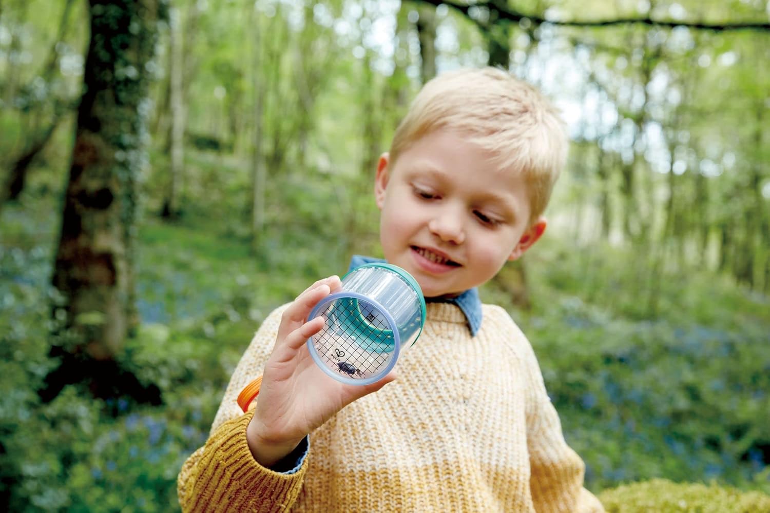Hape Explorers Bug Jar - Portable Insect Study Center with Magnifying Glass, 4x Zoom & Measuring Grid, Ages 4-8 4