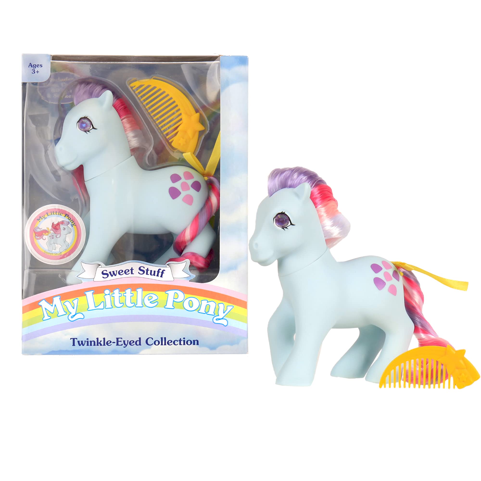 Basic Fun My Little Pony Sweet Stuff Classic Rainbow Pony Figure | Ages 3+