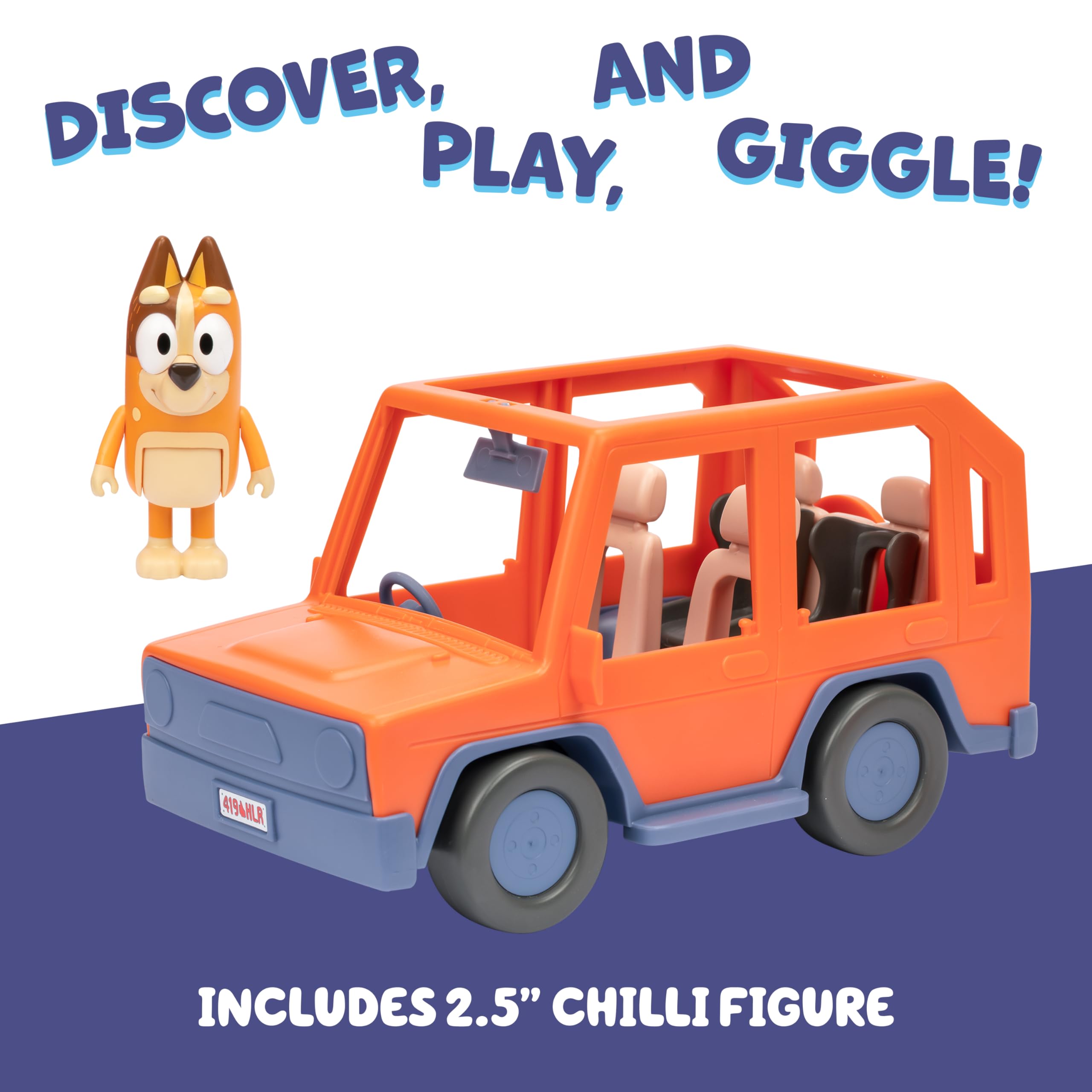 Bluey Heeler Family Road Trip 4WD Vehicle with Articulated Chilli Figure - Ages 3+ 7