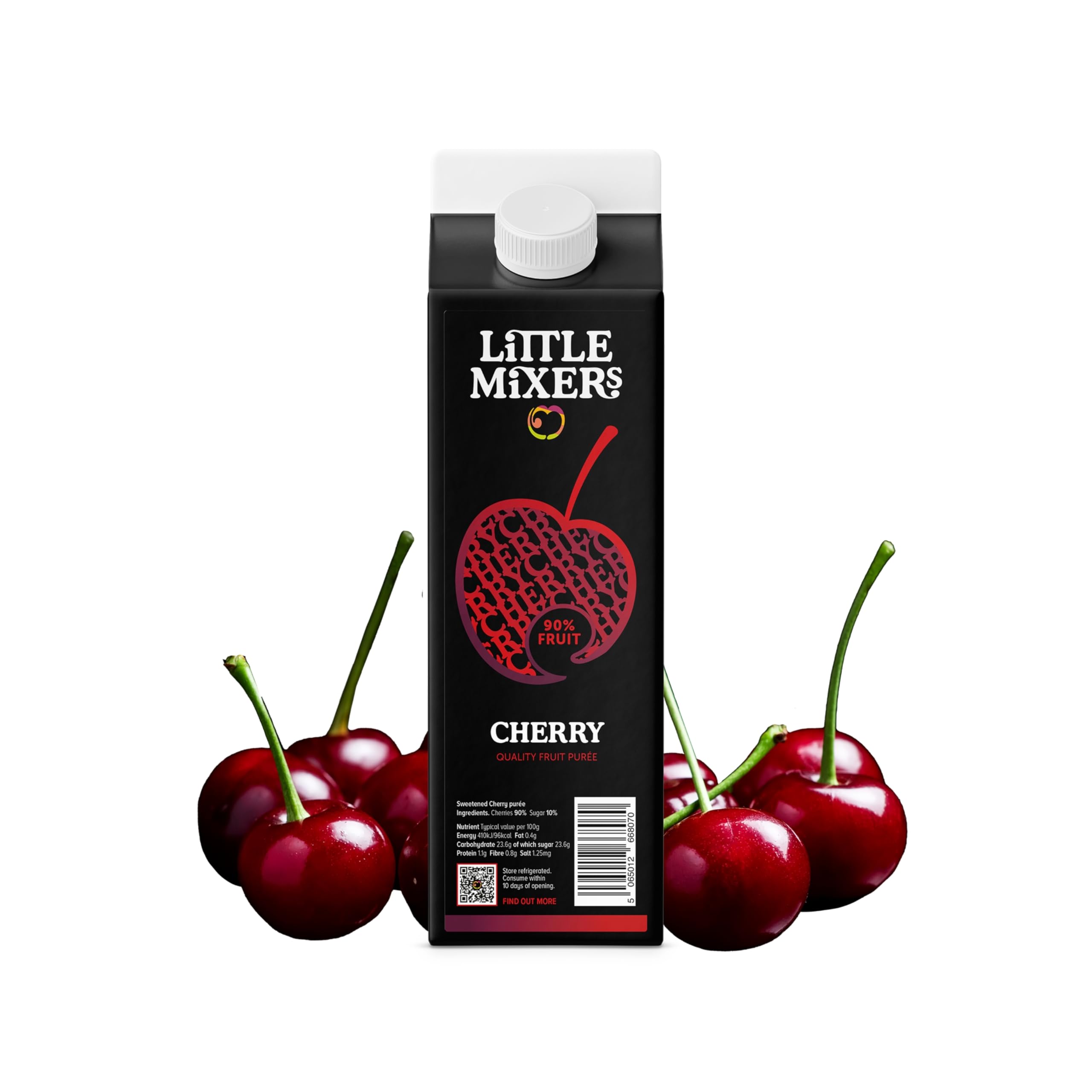 LITTLE MIXERS Cherry Purée - Real Fruit Cocktail Mixer | 1kg Carton | 90% Cherry