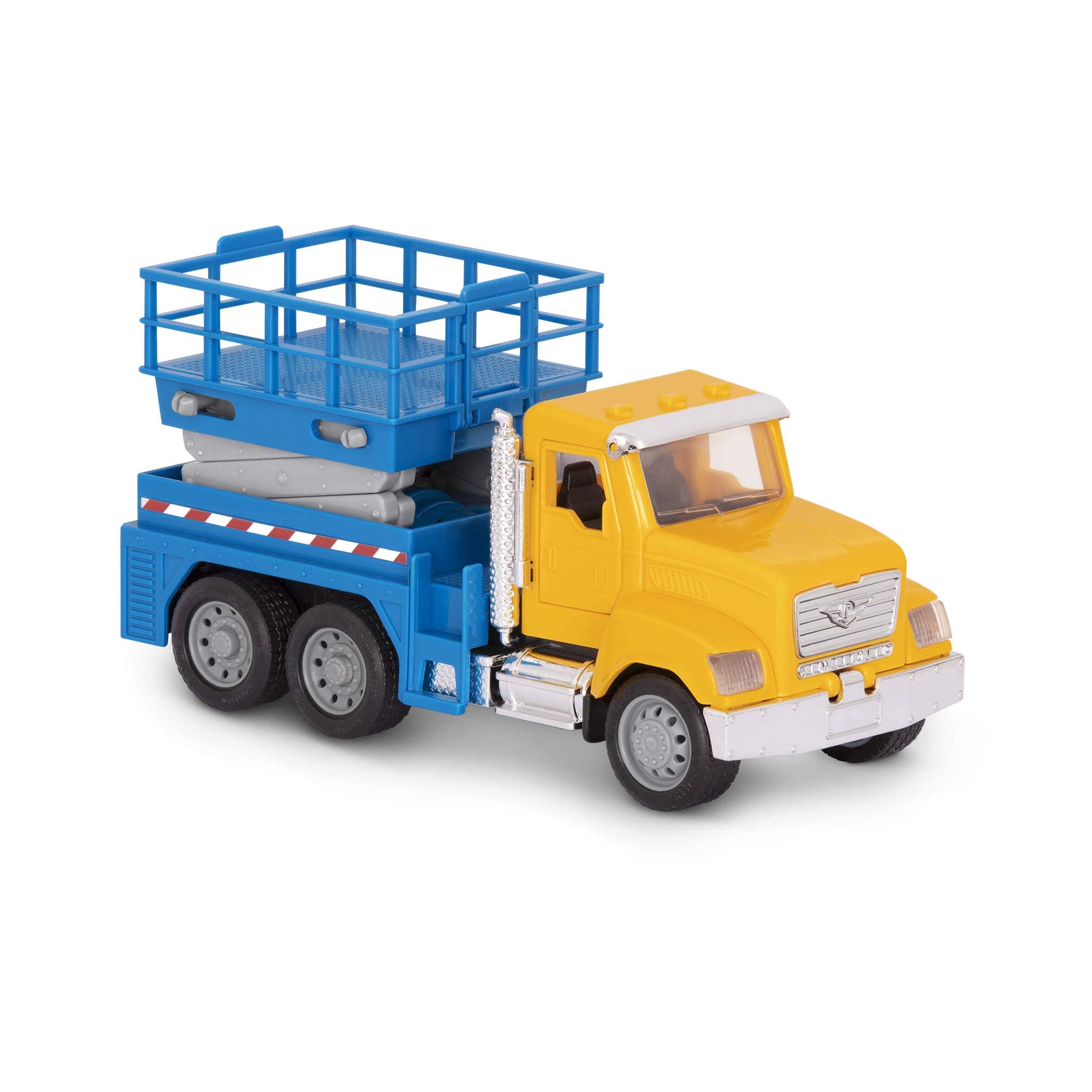 Driven by Battat Scissor Lift Truck Toy with Lights & Sounds | Movable Parts | Blue, Yellow