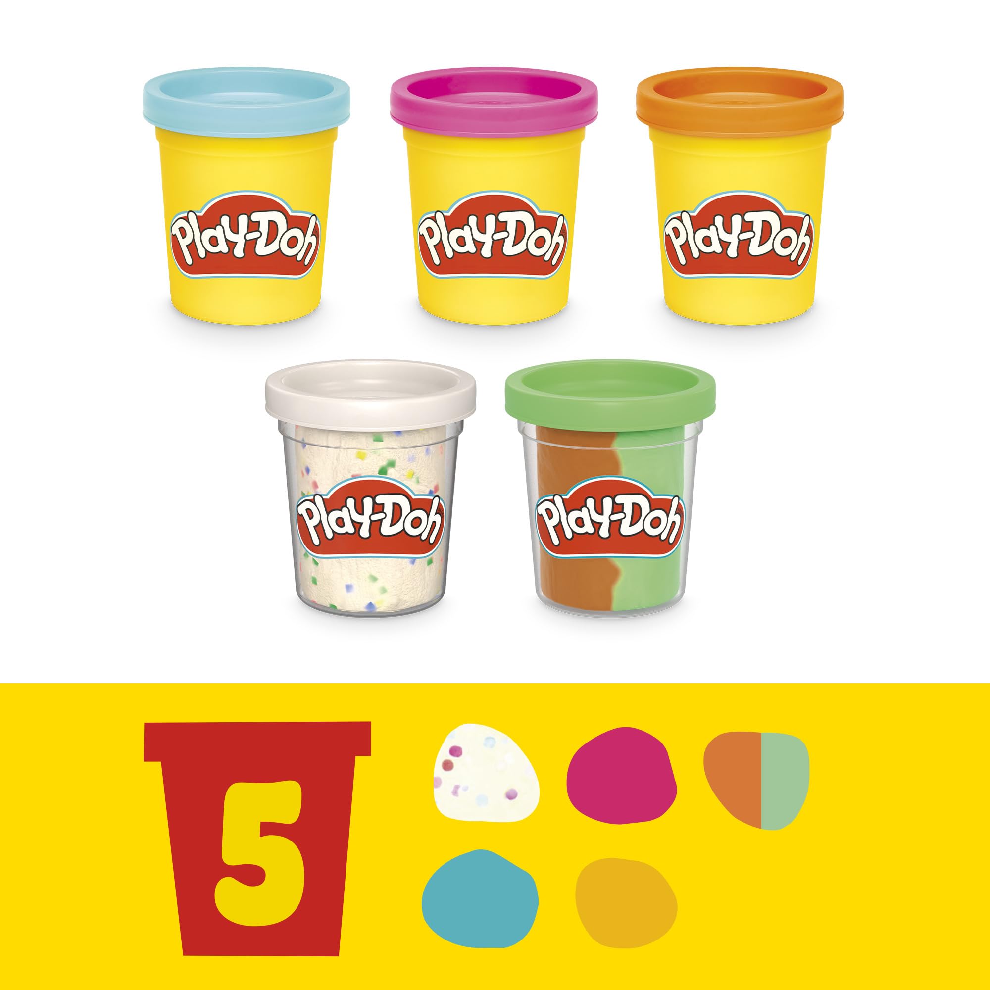 Play-Doh Kitchen Creations Magical Mixer Playset - Toy Mixer with 5 Cans of Play-Doh for Kids 3+ 8