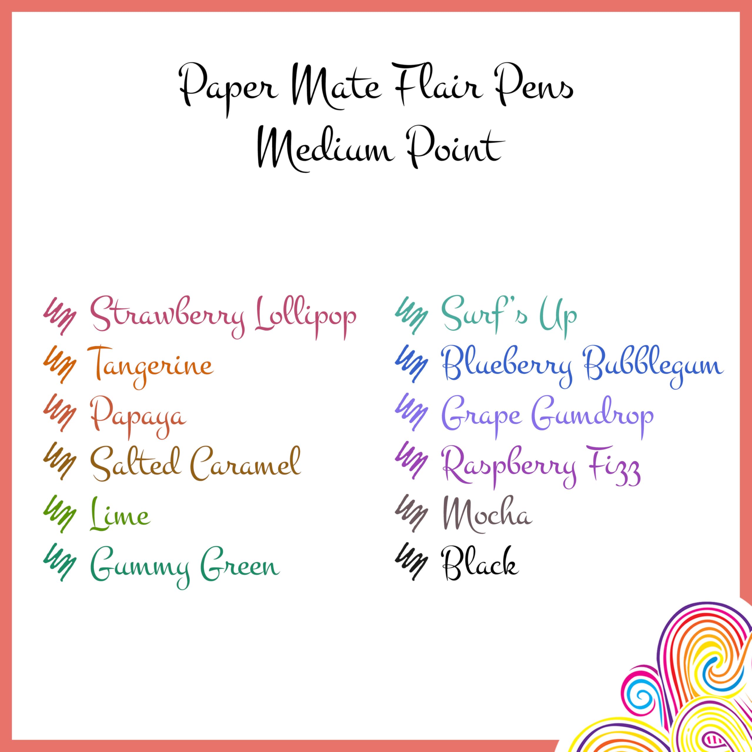 Paper Mate Flair Felt Tip Pens | Medium Point 0.7 mm | Assorted Colors | No-Bleed Ink 3