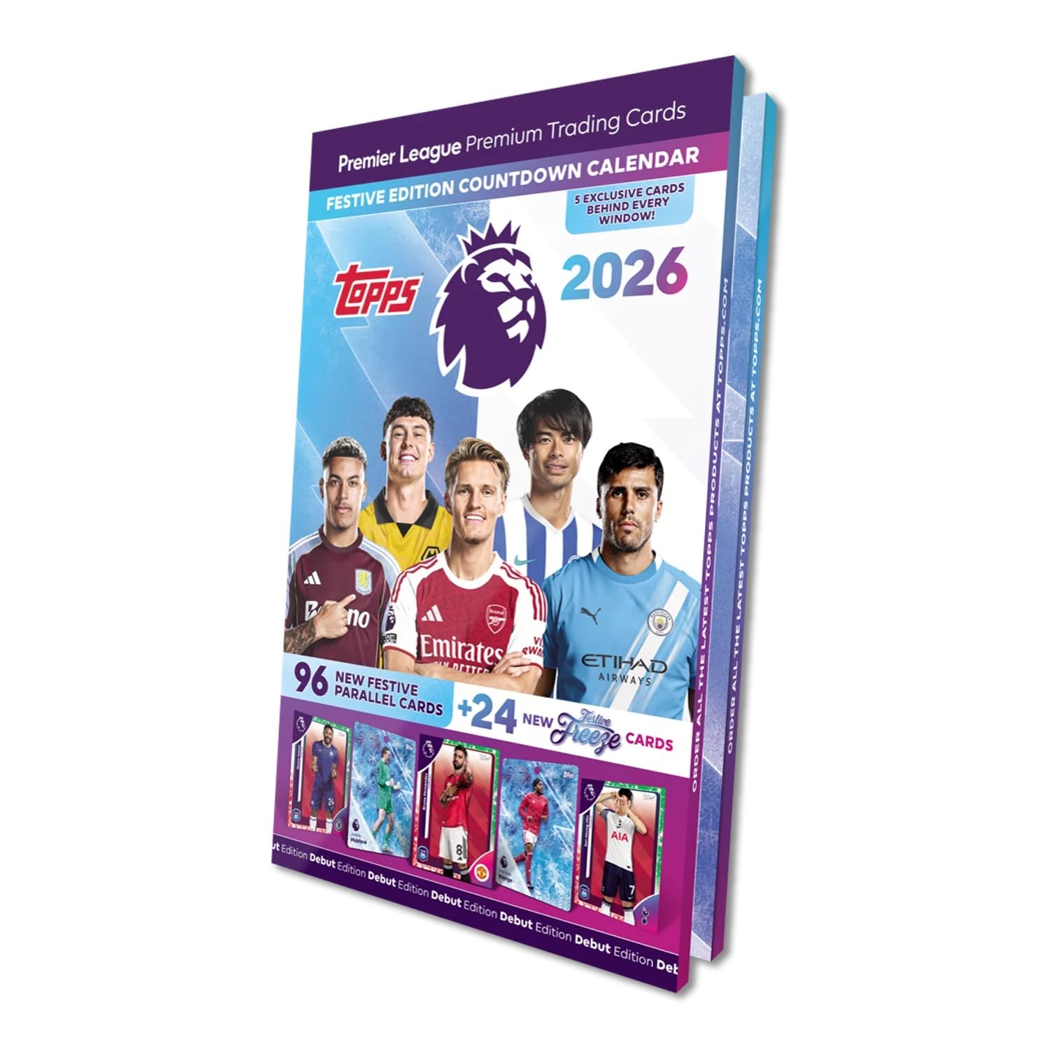 Topps Premier League 2026 - Debut Edition Countdown Calendar with Festive Parallel & Freeze Cards