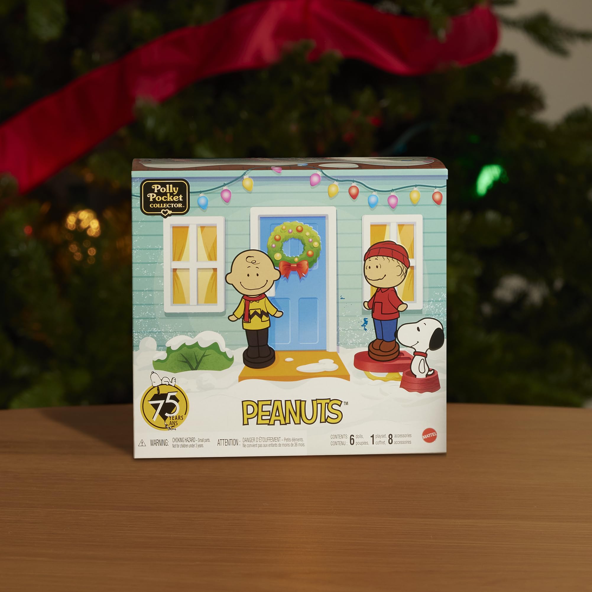 Polly Pocket x Peanuts Collector Compact - 7 Themed Micro Doll Playset for Kids 4+ 6