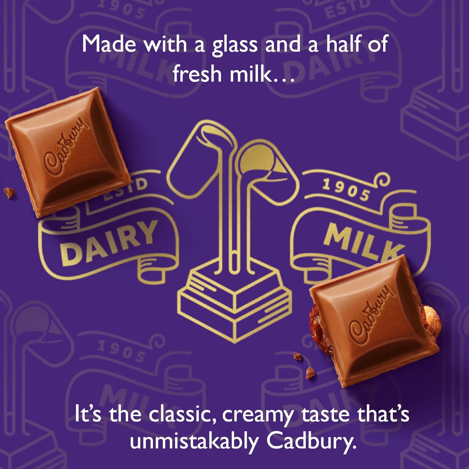 Cadbury Double Decker Chocolate Bar Multipack - 4 Bars with Nougat & Crispy Cereal Layers 6