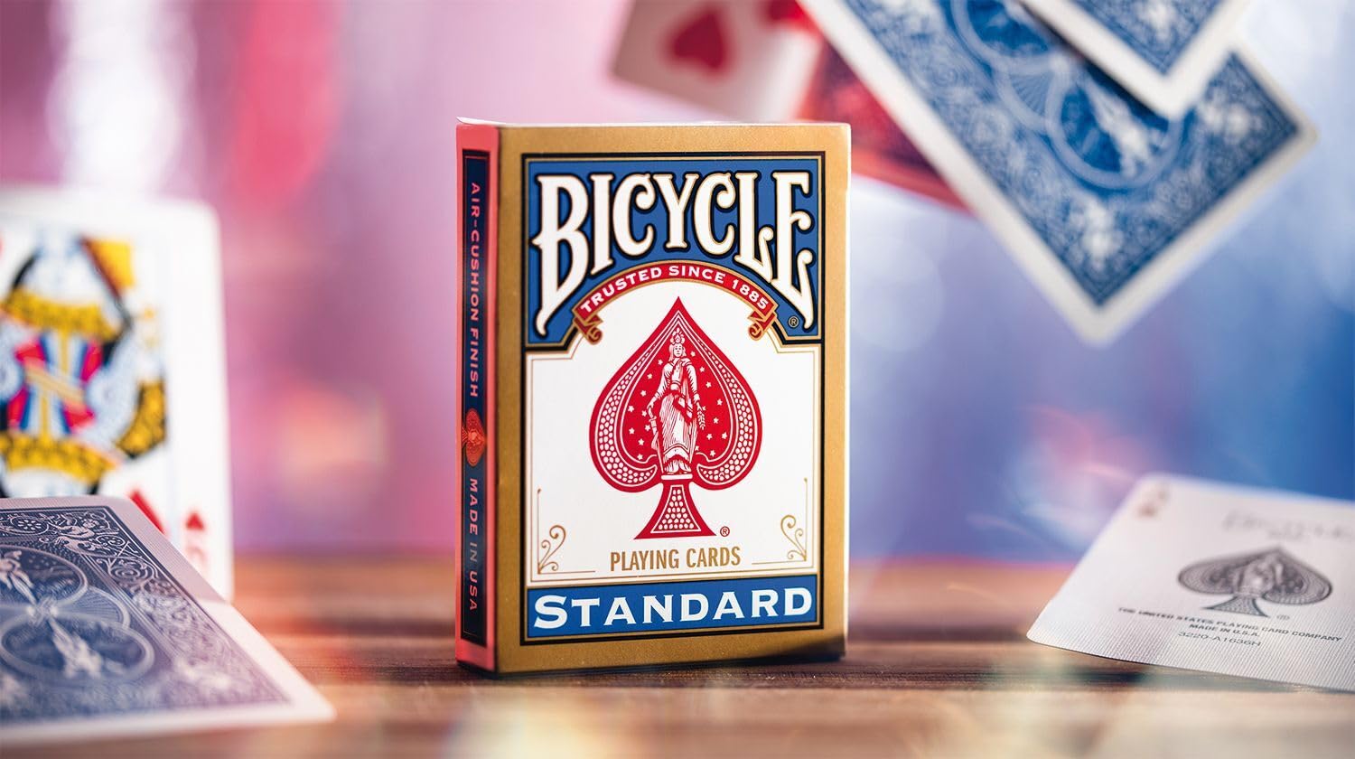 Bicycle Gold Standard Playing Cards - 1 Deck | Air Cushion Finish | Standard Index 2